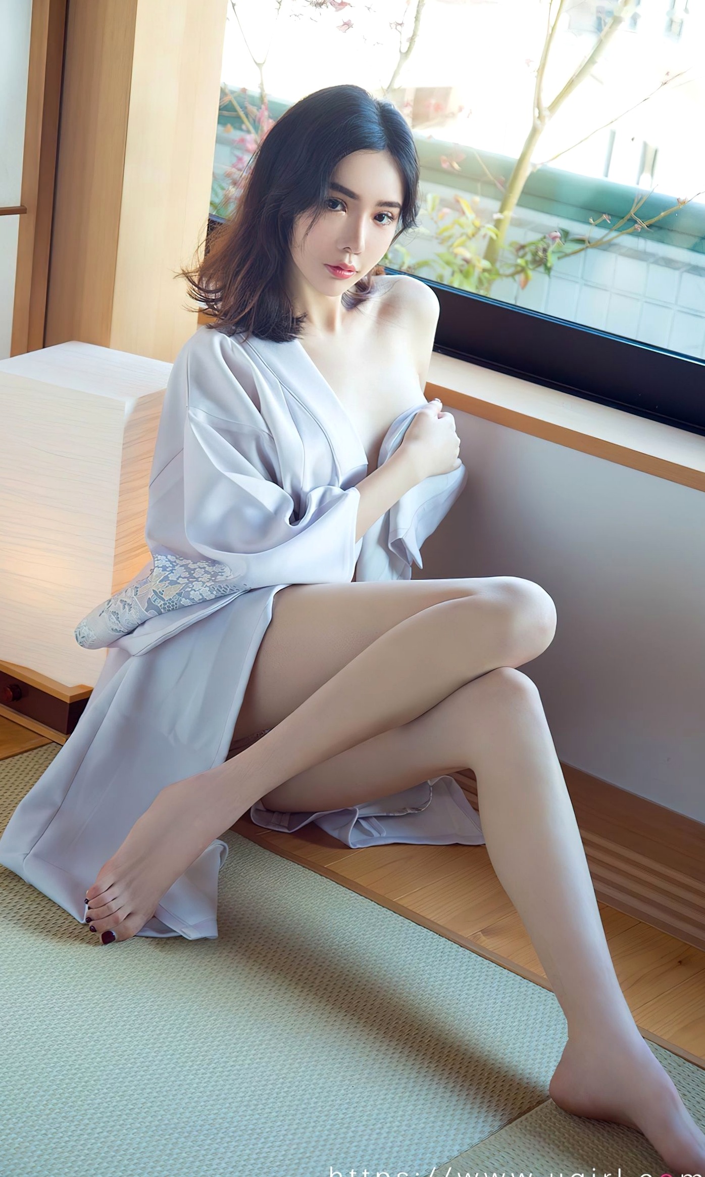 尤果网-萌琪琪-《性感瞬间》日式和风私房写真-浴衣诱惑、精致容颜、白嫩肌肤、无圣光大尺度美图