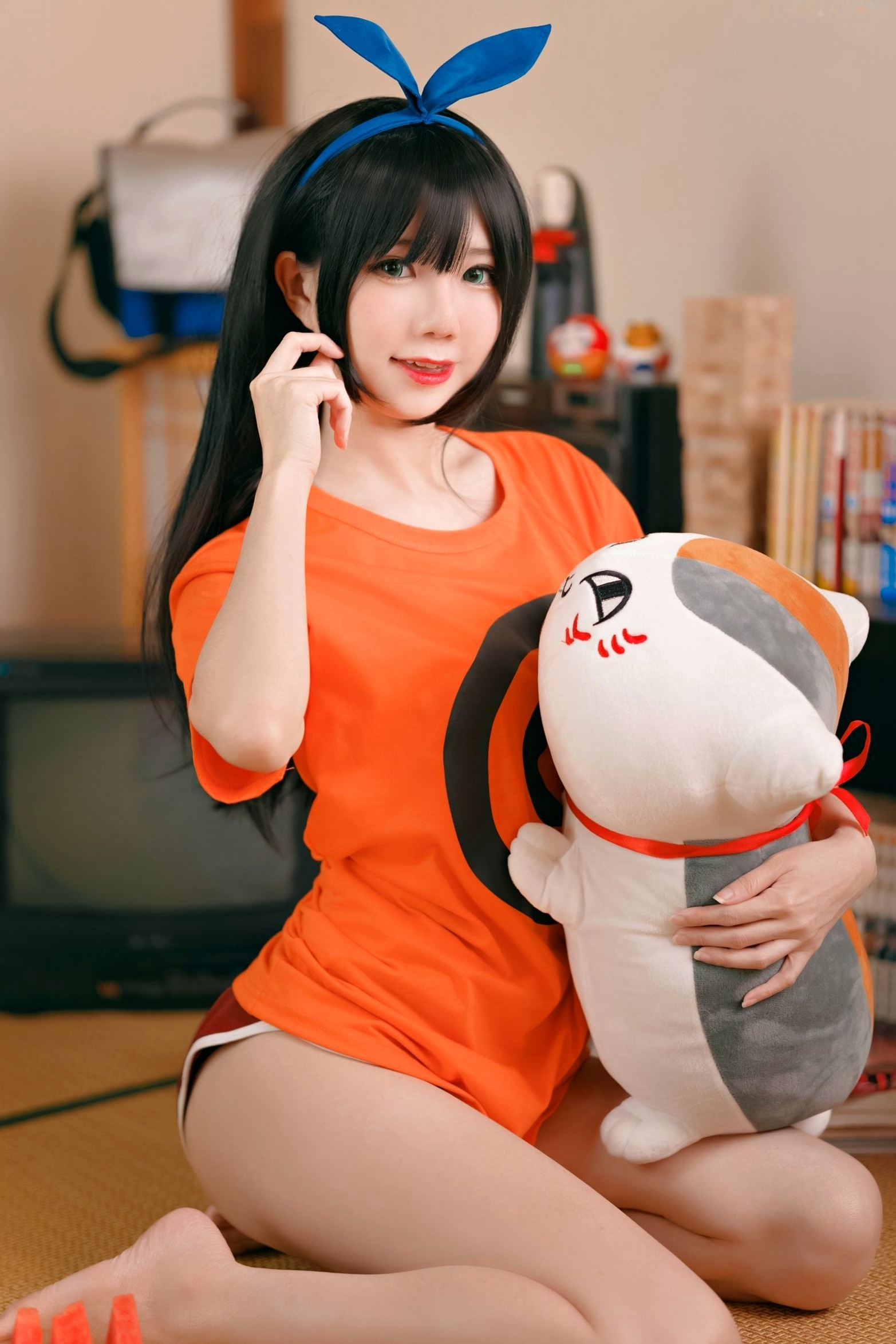 Sally-Dorasnow-Ruka-Sarashina-Summer:夏日清新私房写真,甜美兔女郎风格,黑色蕾丝内衣诱惑室内大尺度照片