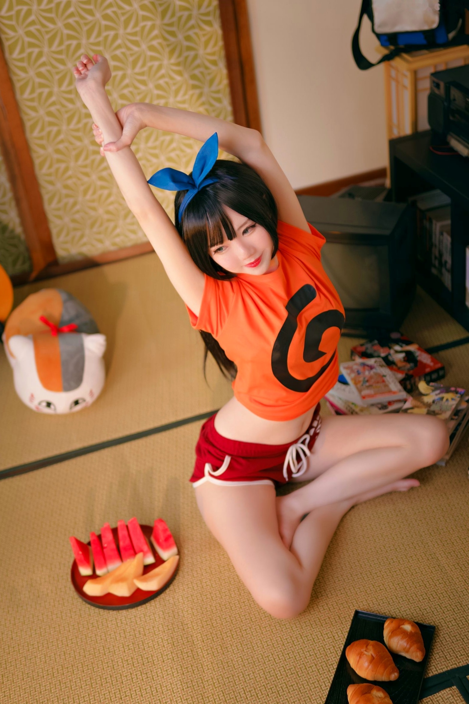 Sally-Dorasnow-Ruka-Sarashina-Summer:夏日清新私房写真,甜美兔女郎风格,黑色蕾丝内衣诱惑室内大尺度照片