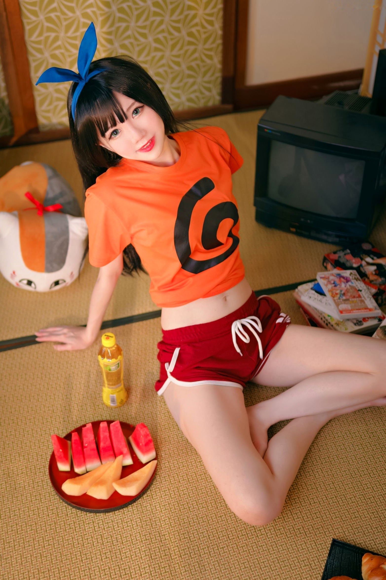 Sally-Dorasnow-Ruka-Sarashina-Summer:夏日清新私房写真,甜美兔女郎风格,黑色蕾丝内衣诱惑室内大尺度照片
