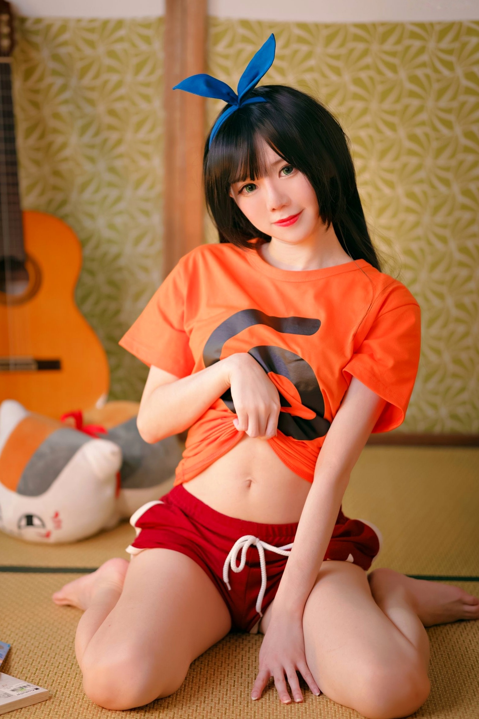 Sally-Dorasnow-Ruka-Sarashina-Summer:夏日清新私房写真,甜美兔女郎风格,黑色蕾丝内衣诱惑室内大尺度照片