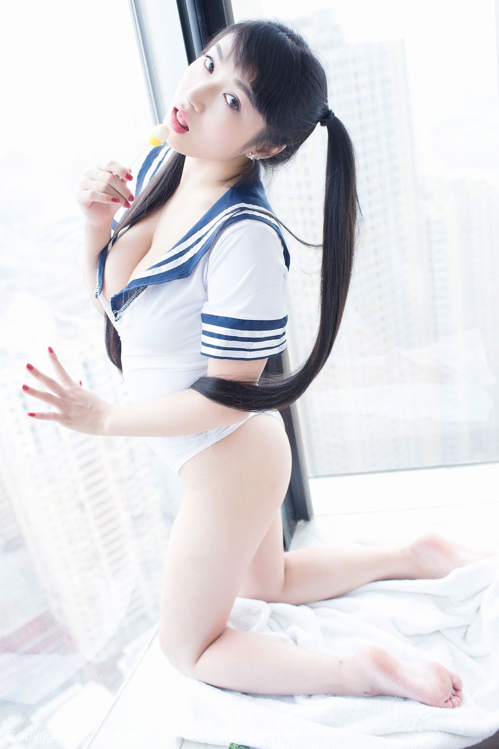 清纯山妹子杨玉奴 学生泳衣黑色蕾丝