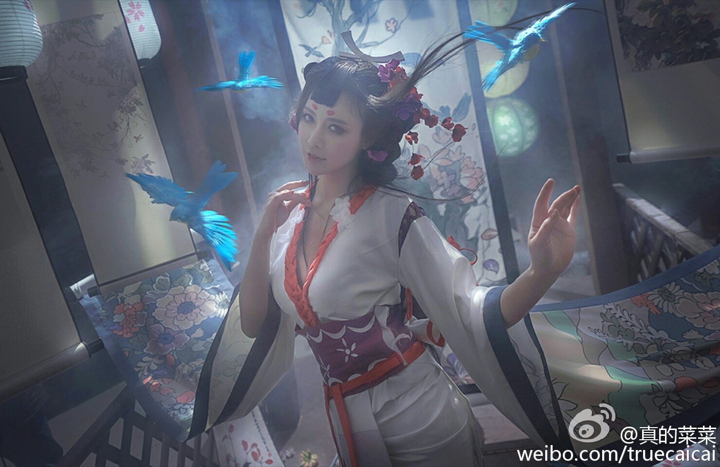 真的菜菜- 阴阳师最新SSR式神「花鸟卷」写真