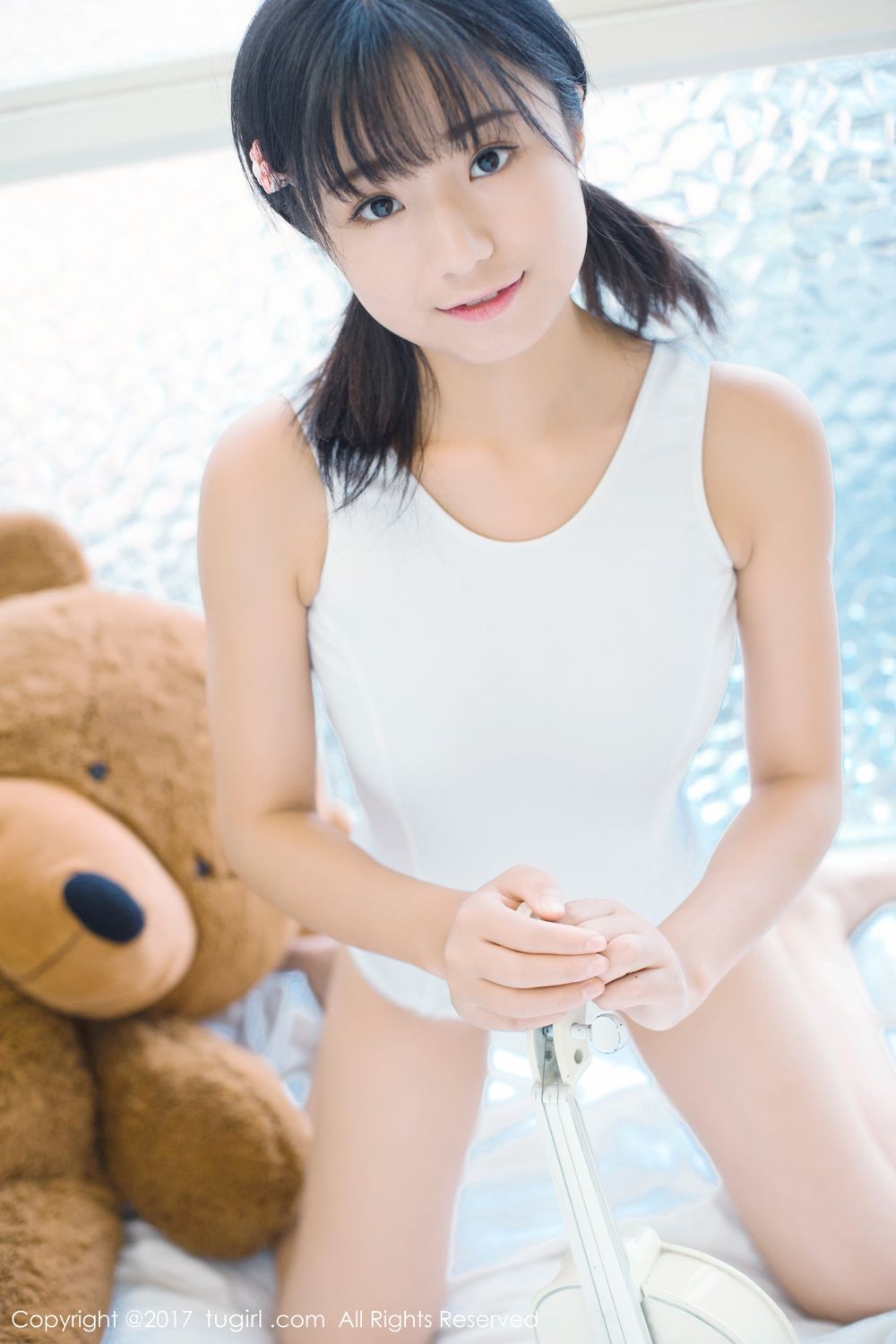 稚气未脱仓井优香 白色蕾丝日系体操服