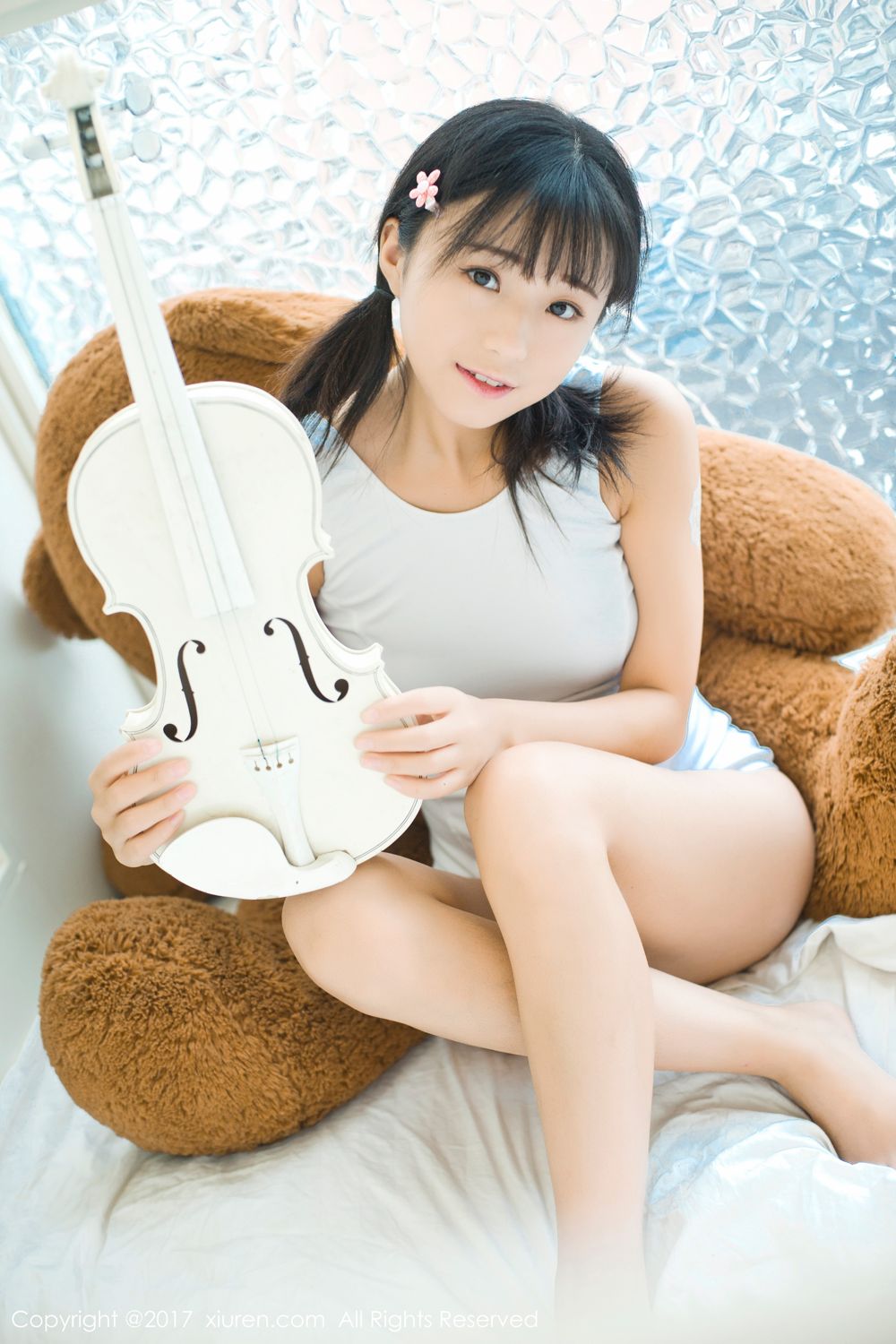 稚气未脱仓井优香 白色蕾丝日系体操服