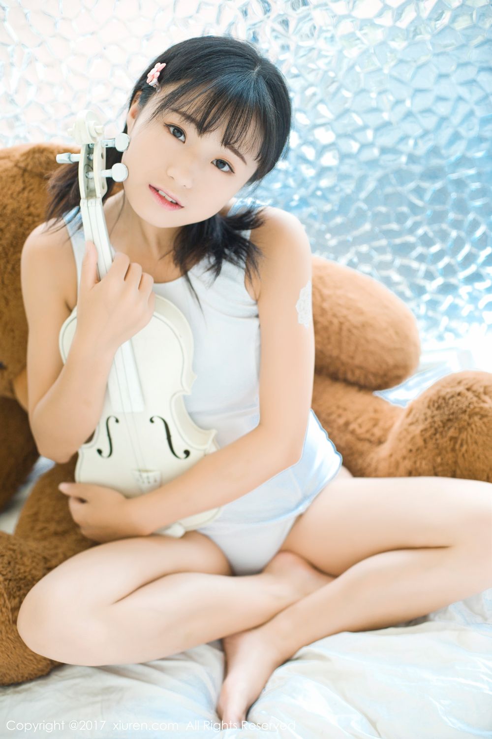 稚气未脱仓井优香 白色蕾丝日系体操服