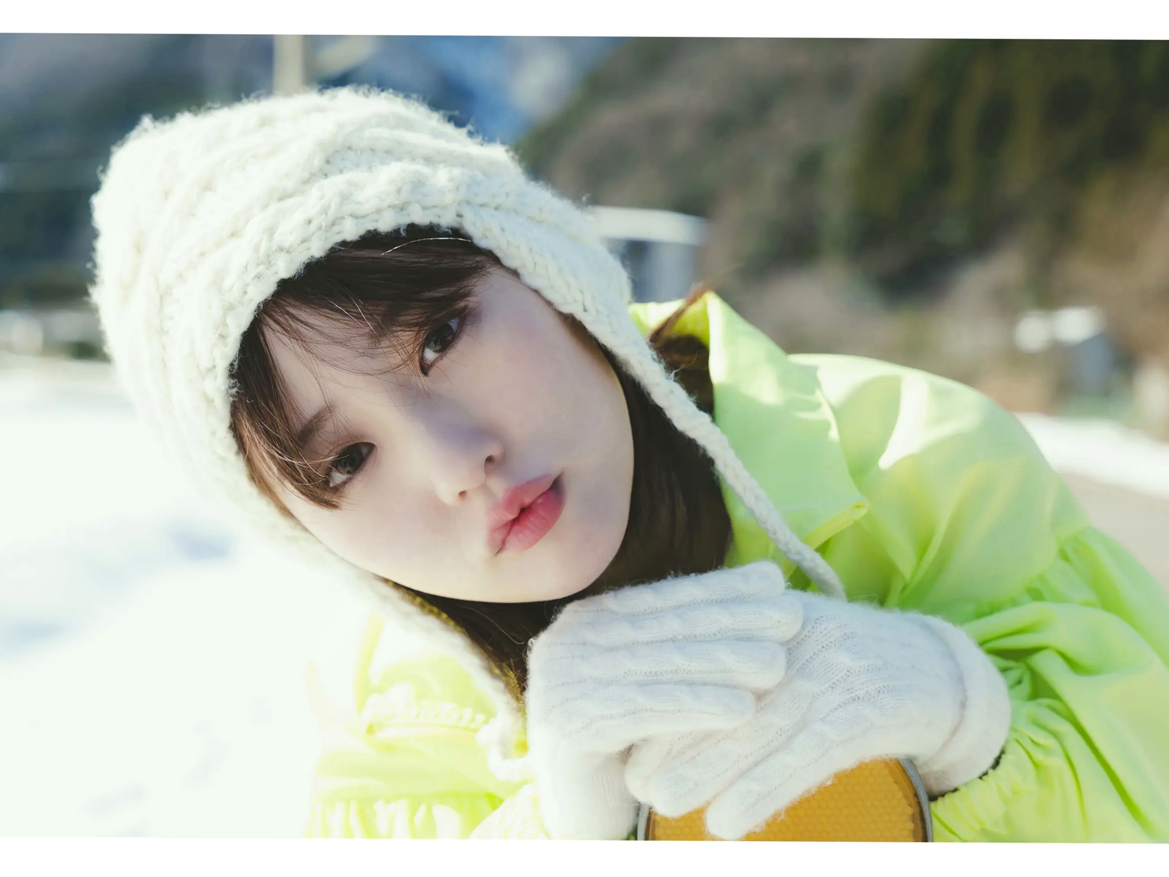 田中美久 - 銀世界 日本女神性感内衣与雪景写真