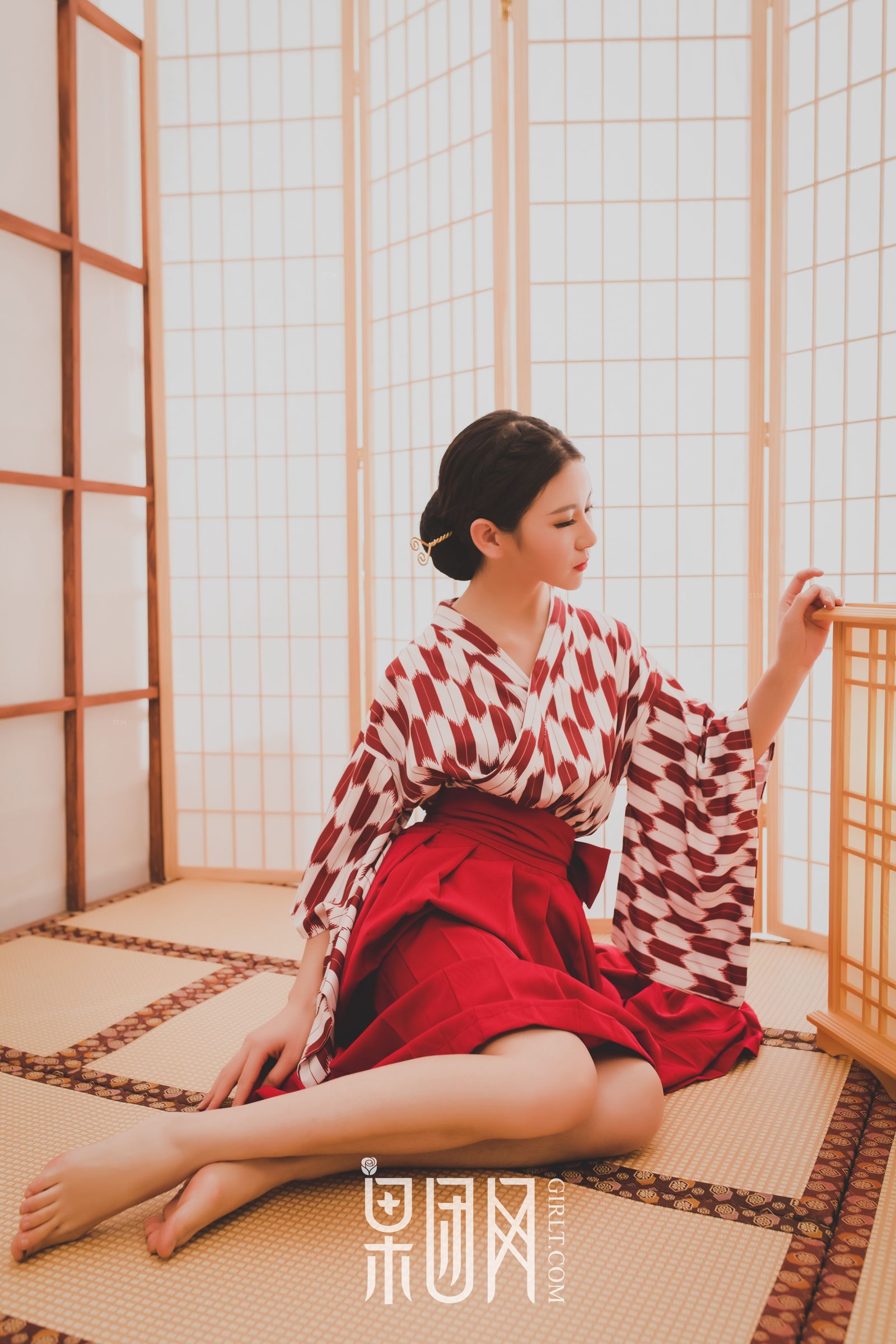 甜软萌妹糖果儿 妖娆的和服诱惑