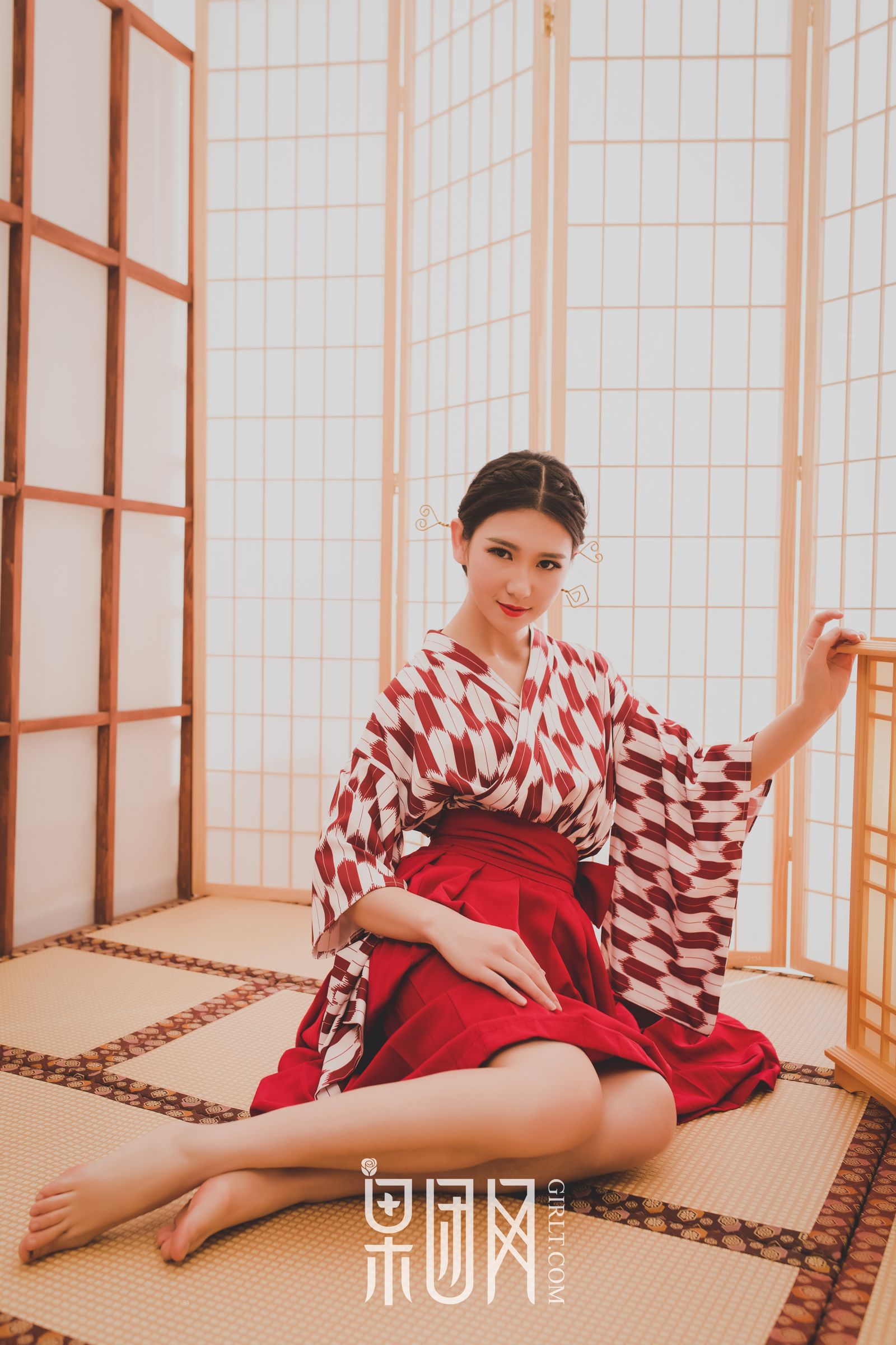 甜软萌妹糖果儿 妖娆的和服诱惑