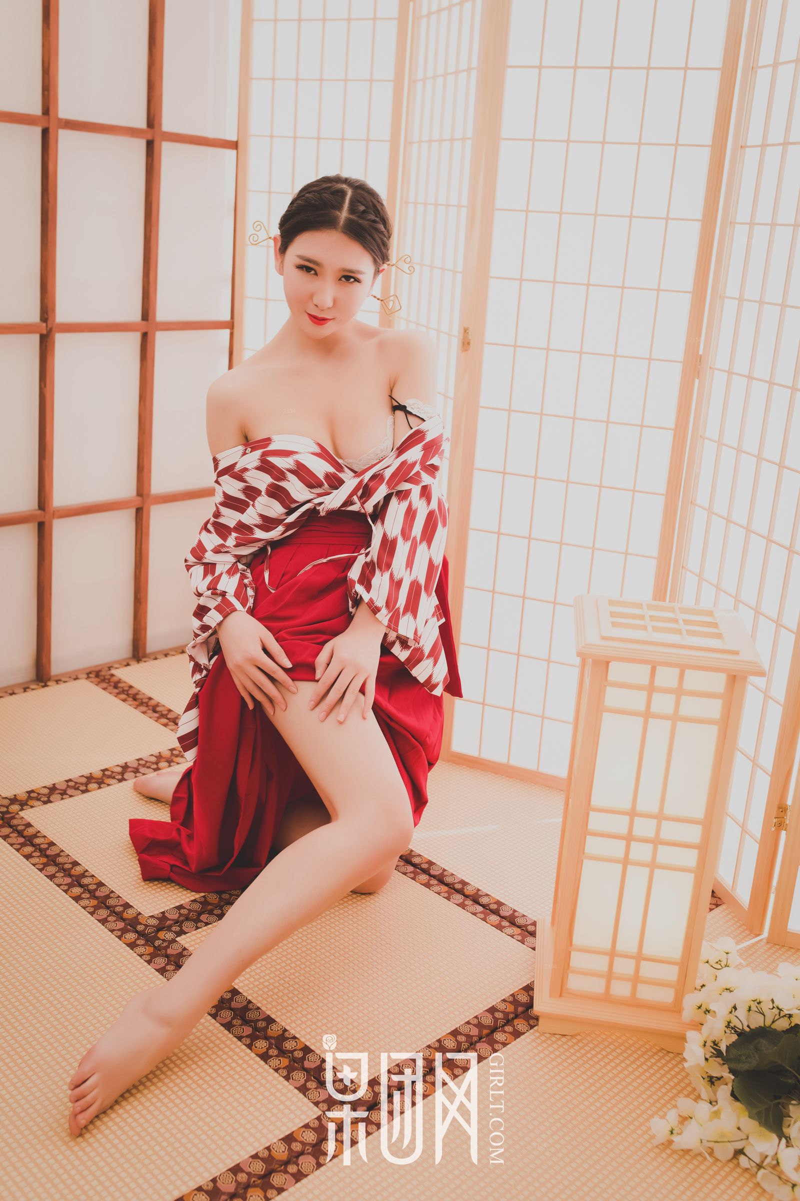 甜软萌妹糖果儿 妖娆的和服诱惑