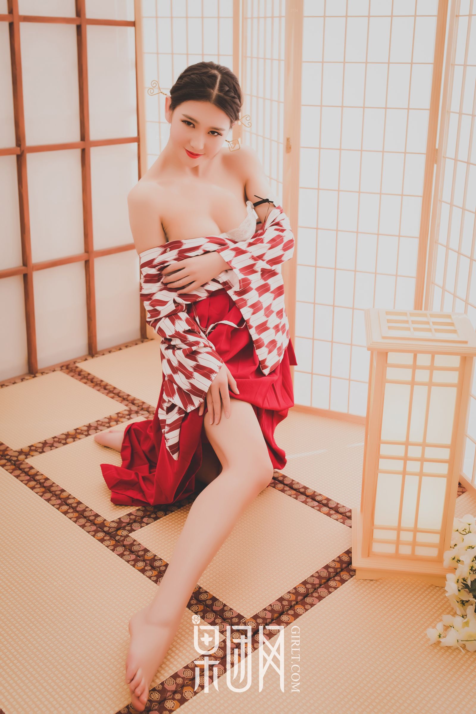 甜软萌妹糖果儿 妖娆的和服诱惑