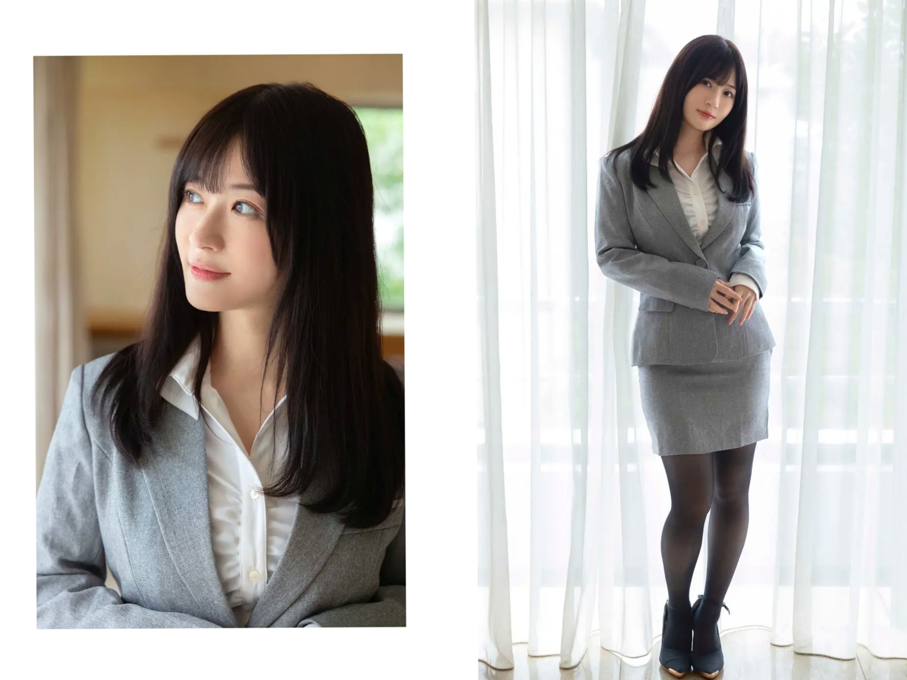 メイリ グラビア写真集 白百合 室内私房写真 美臀丝滑气质女神 优雅长裙与性感居家服诱惑
