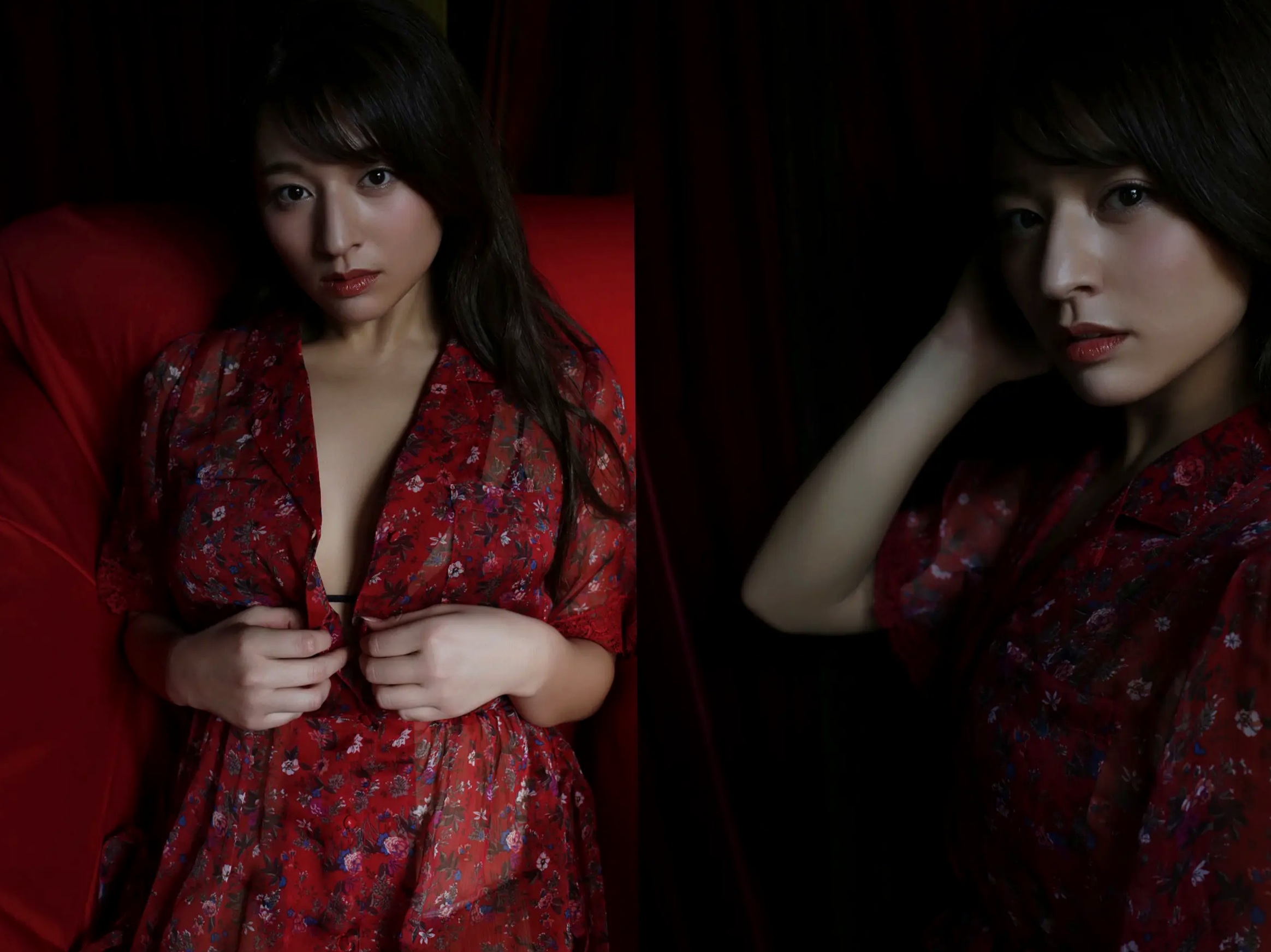 徳江かな - 紅唇 性感黑丝吊带私房写真 极品女神魅惑大尺度