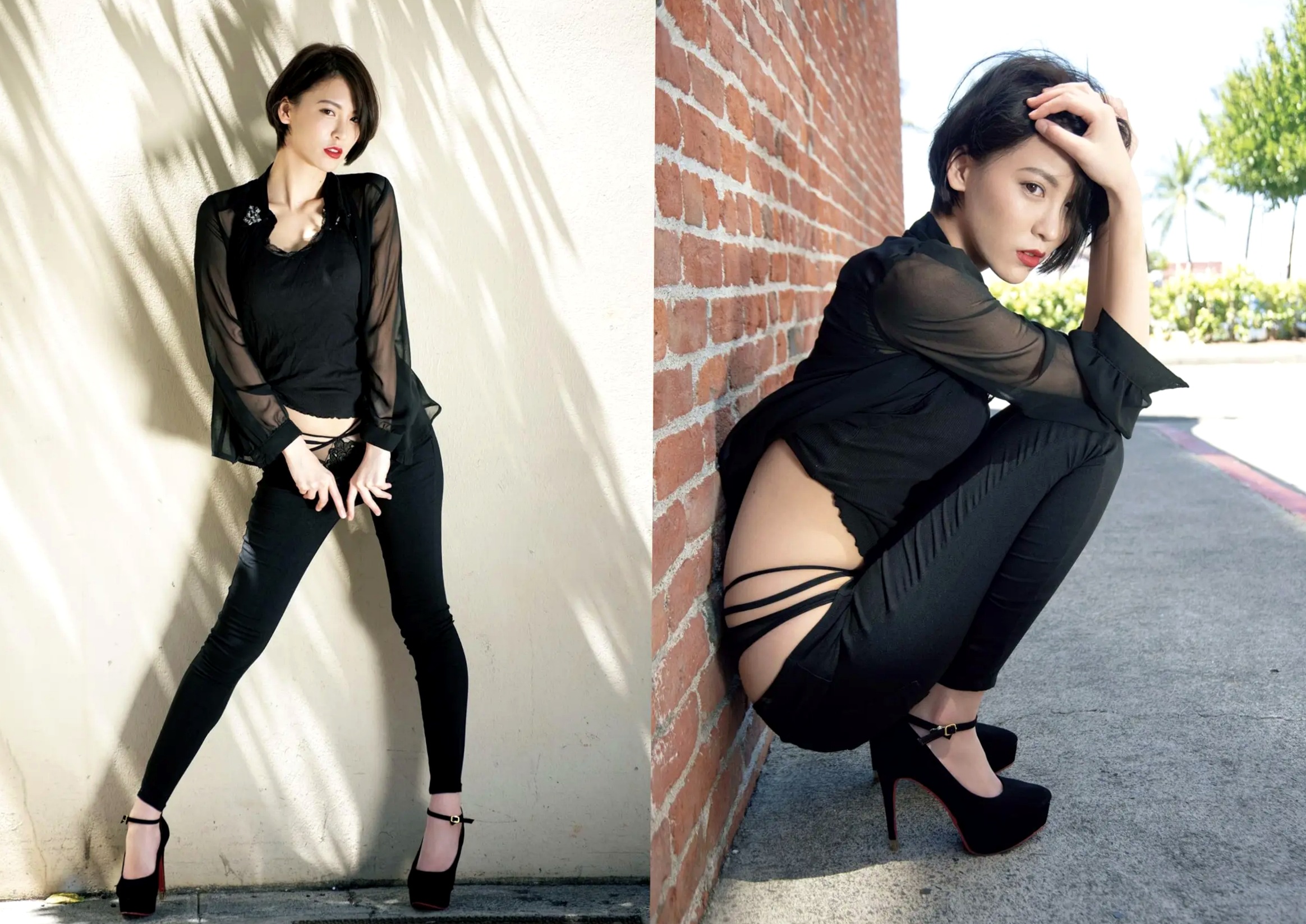 奈月セナ - Sena Style,短发气质女神户外写真,性感比基尼与都市冷艳风格,极致身材诱惑,尽显野性美感