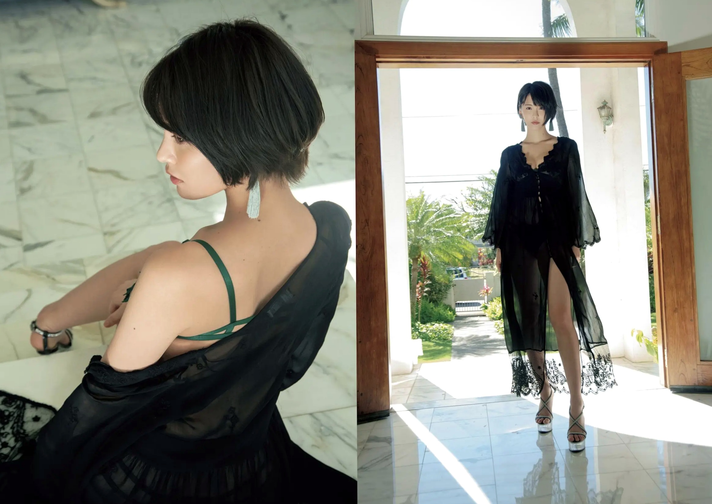 奈月セナ - Sena Style,短发气质女神户外写真,性感比基尼与都市冷艳风格,极致身材诱惑,尽显野性美感