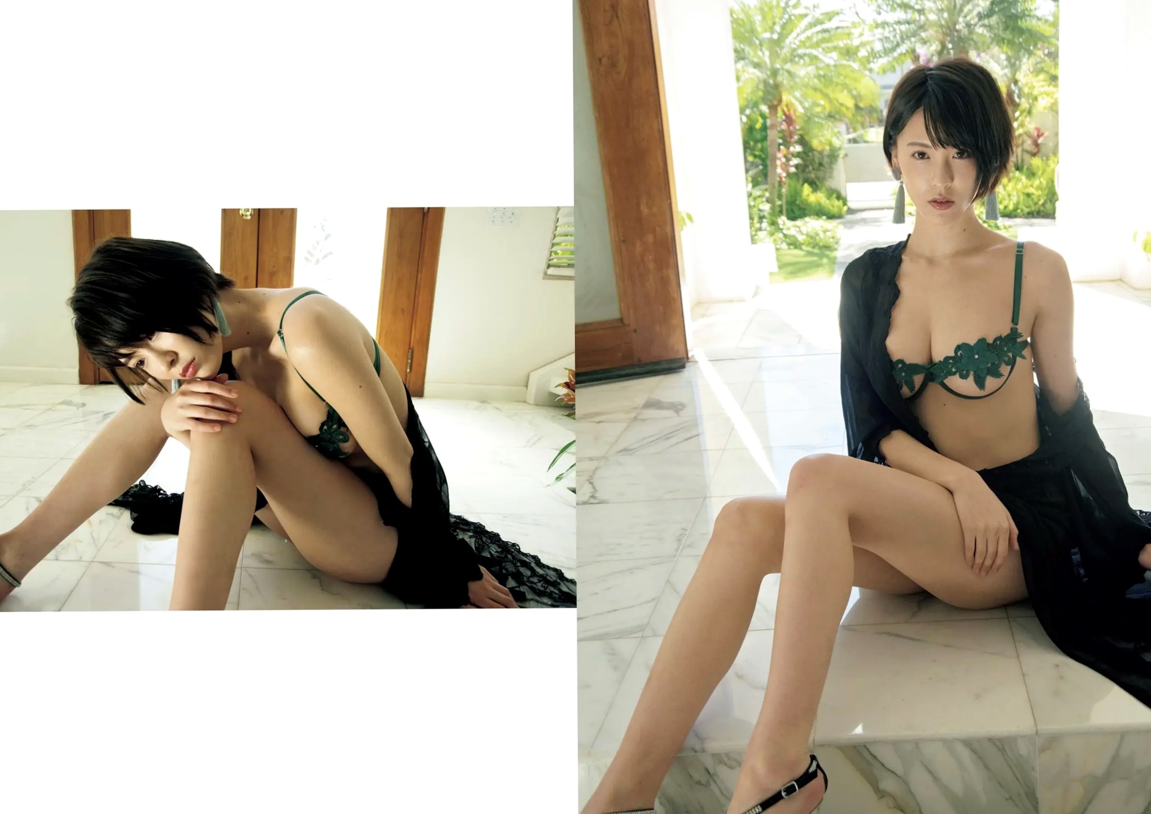 奈月セナ - Sena Style,短发气质女神户外写真,性感比基尼与都市冷艳风格,极致身材诱惑,尽显野性美感