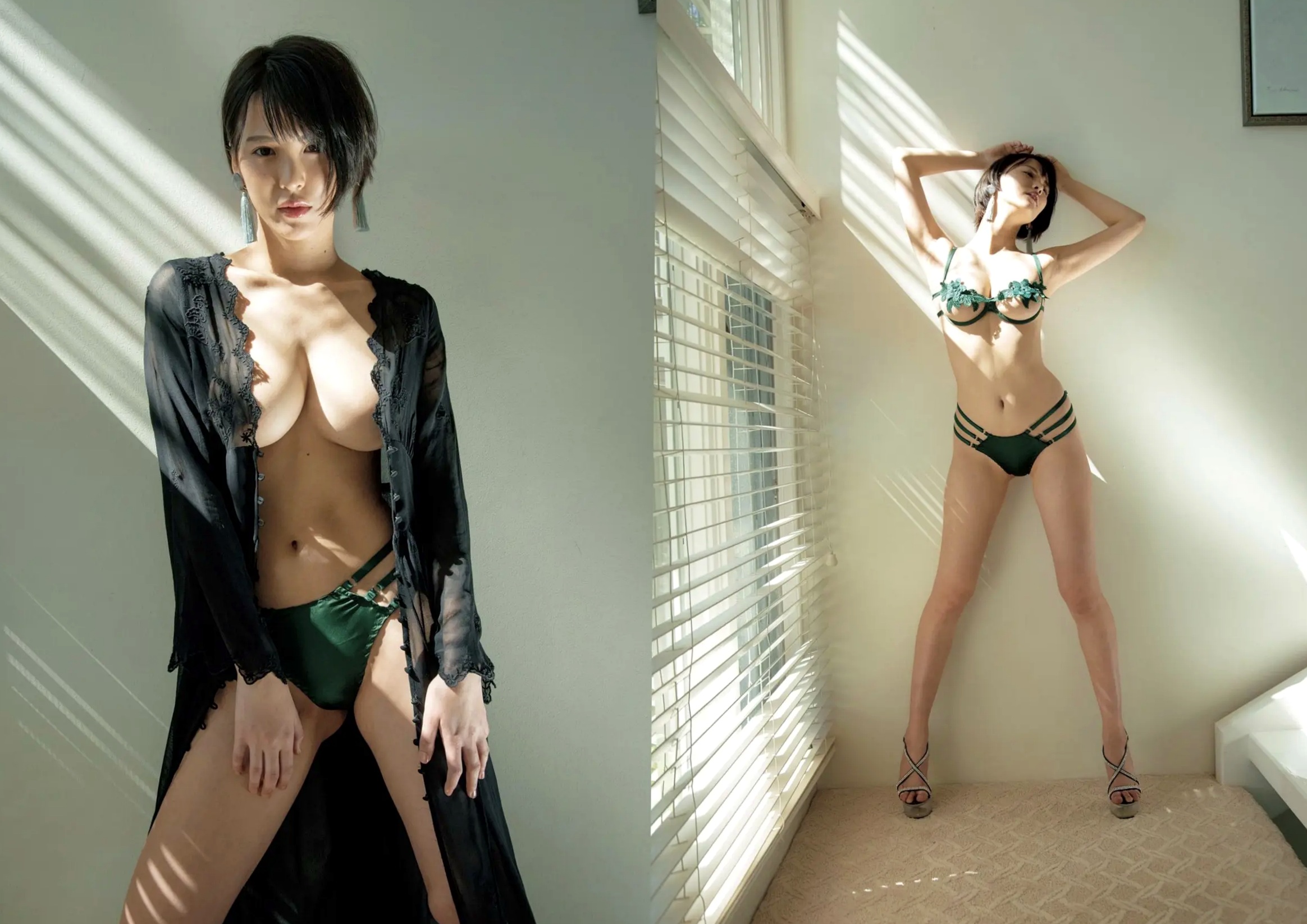 奈月セナ - Sena Style,短发气质女神户外写真,性感比基尼与都市冷艳风格,极致身材诱惑,尽显野性美感