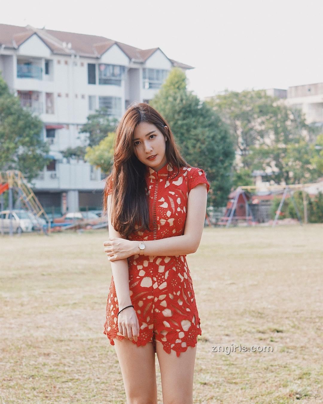 大马女神Jovin Chan,修长美腿秀出完美好身材