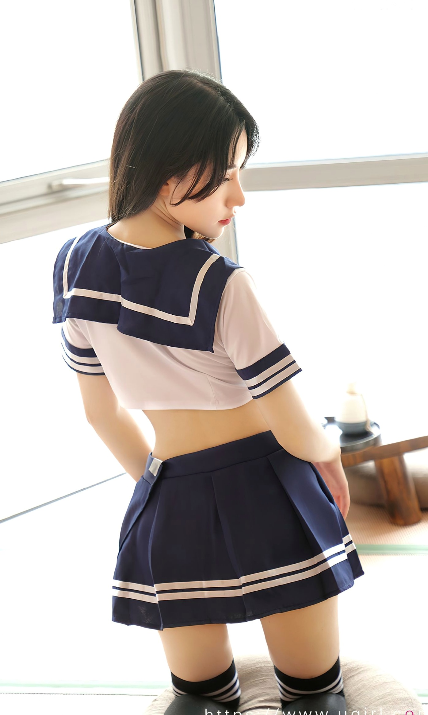 UGirlsApp尤果圈爱尤物-2524-茯苓-《心之弦》日系JK水手服写真,室内清纯与性感诱惑私房精选