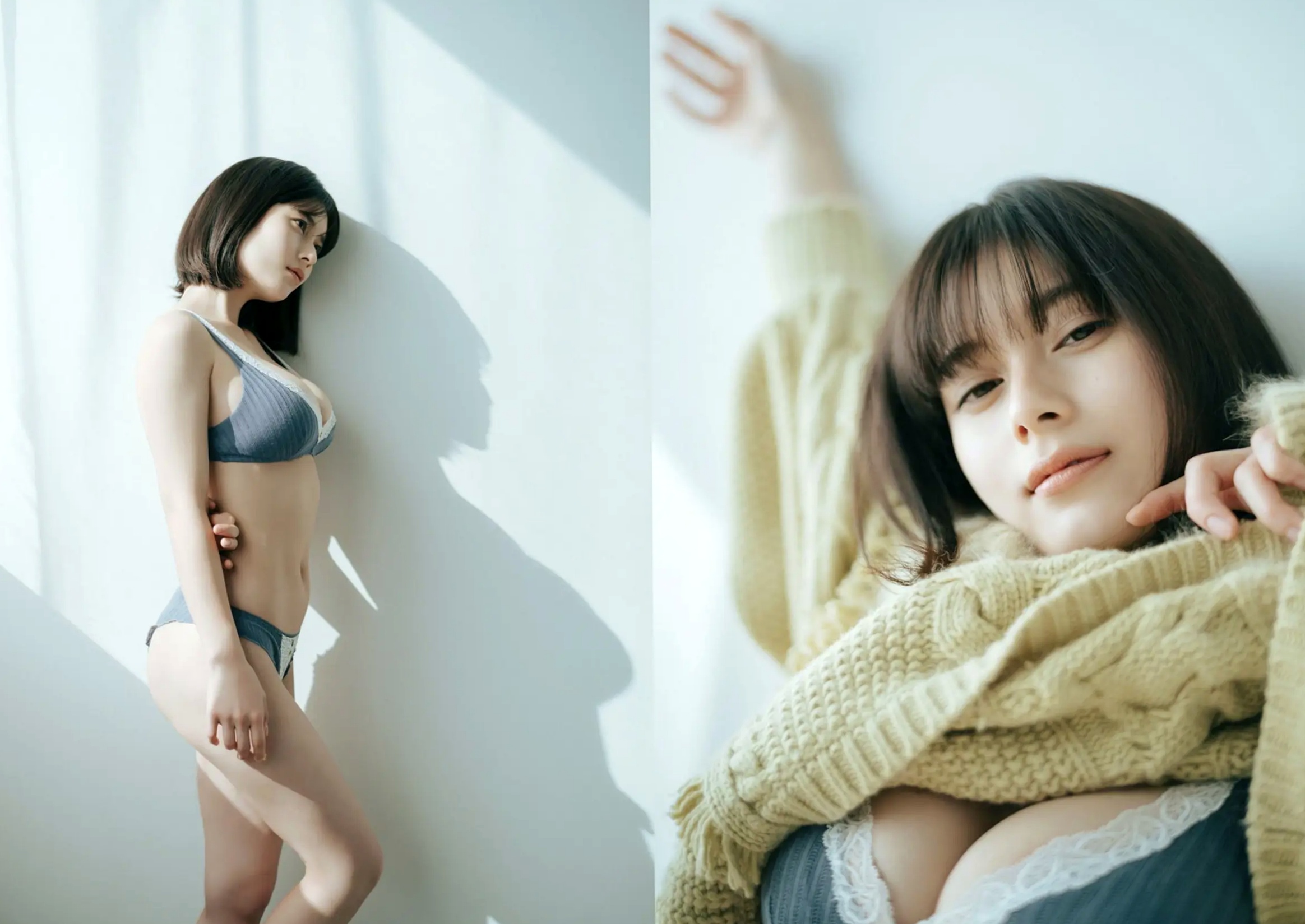 大久保桜子 - BE SHINE:纯欲风格居家内衣写真,尽显精致五官与清纯性感魅力