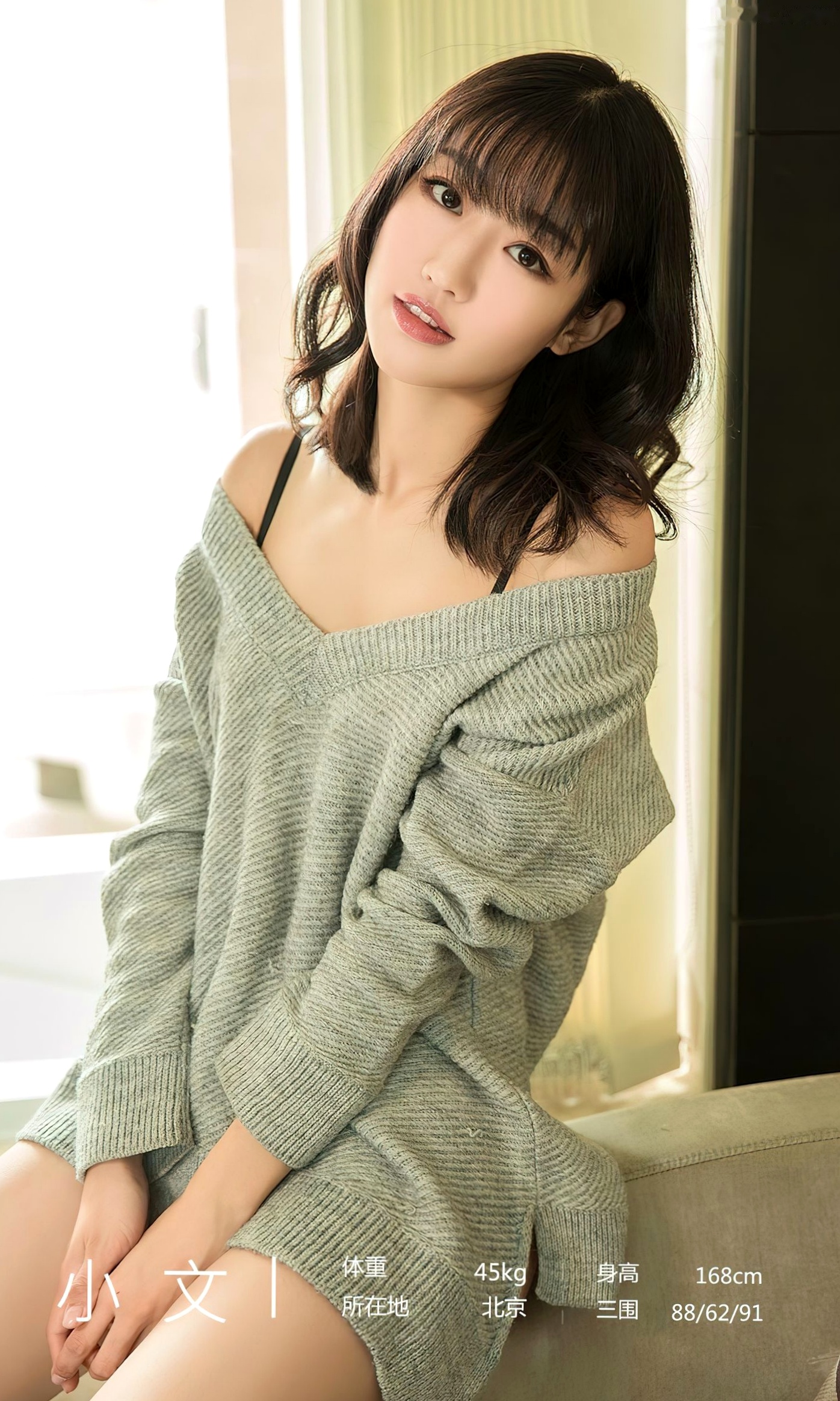 UGirls尤果圈爱尤物-2741-小文《365天的陪伴》:慵懒针织衫私房秀,居家风蕾丝诱惑,展现绝美身材与纯欲气质