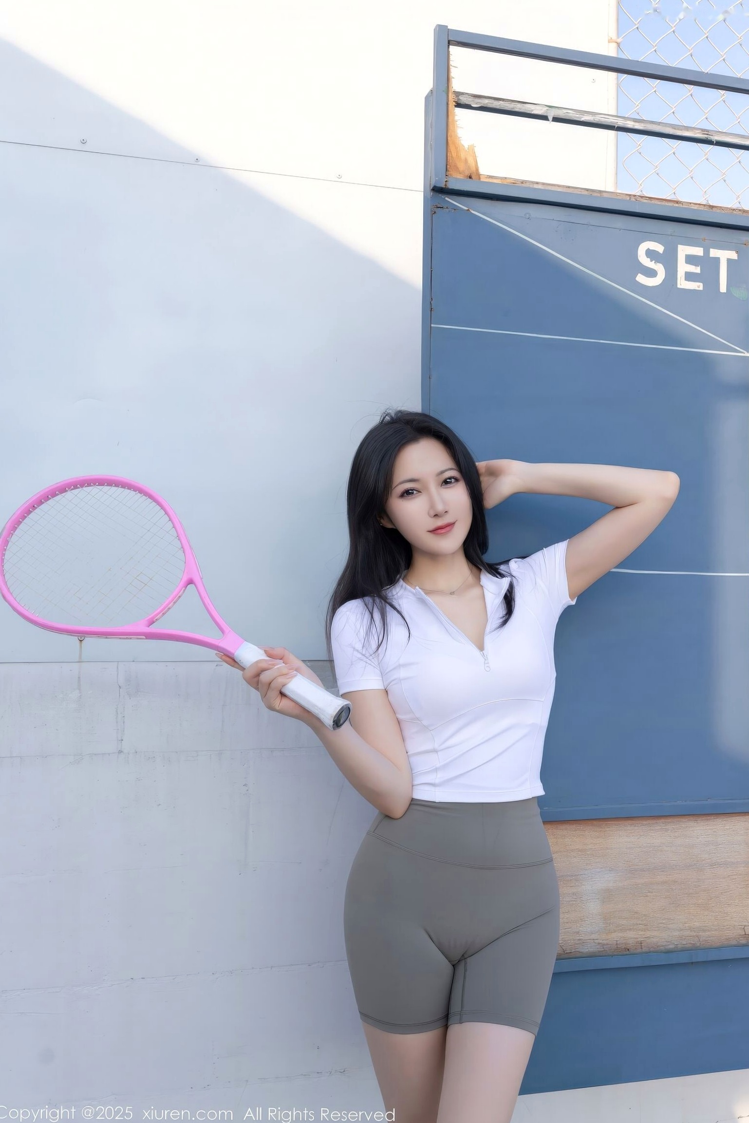 XiuRen秀人网-11106-鱼子酱Fish-网球场阳光运动风写真 极品白嫩女神性感诱惑