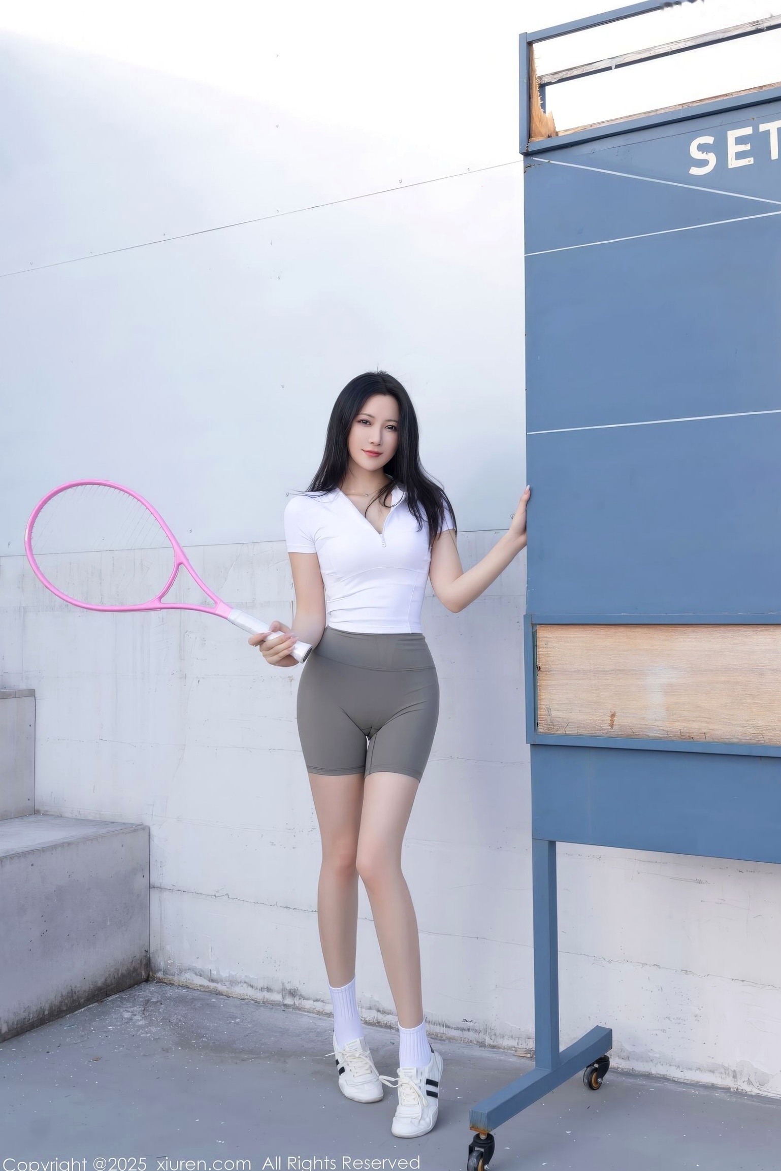XiuRen秀人网-11106-鱼子酱Fish-网球场阳光运动风写真 极品白嫩女神性感诱惑