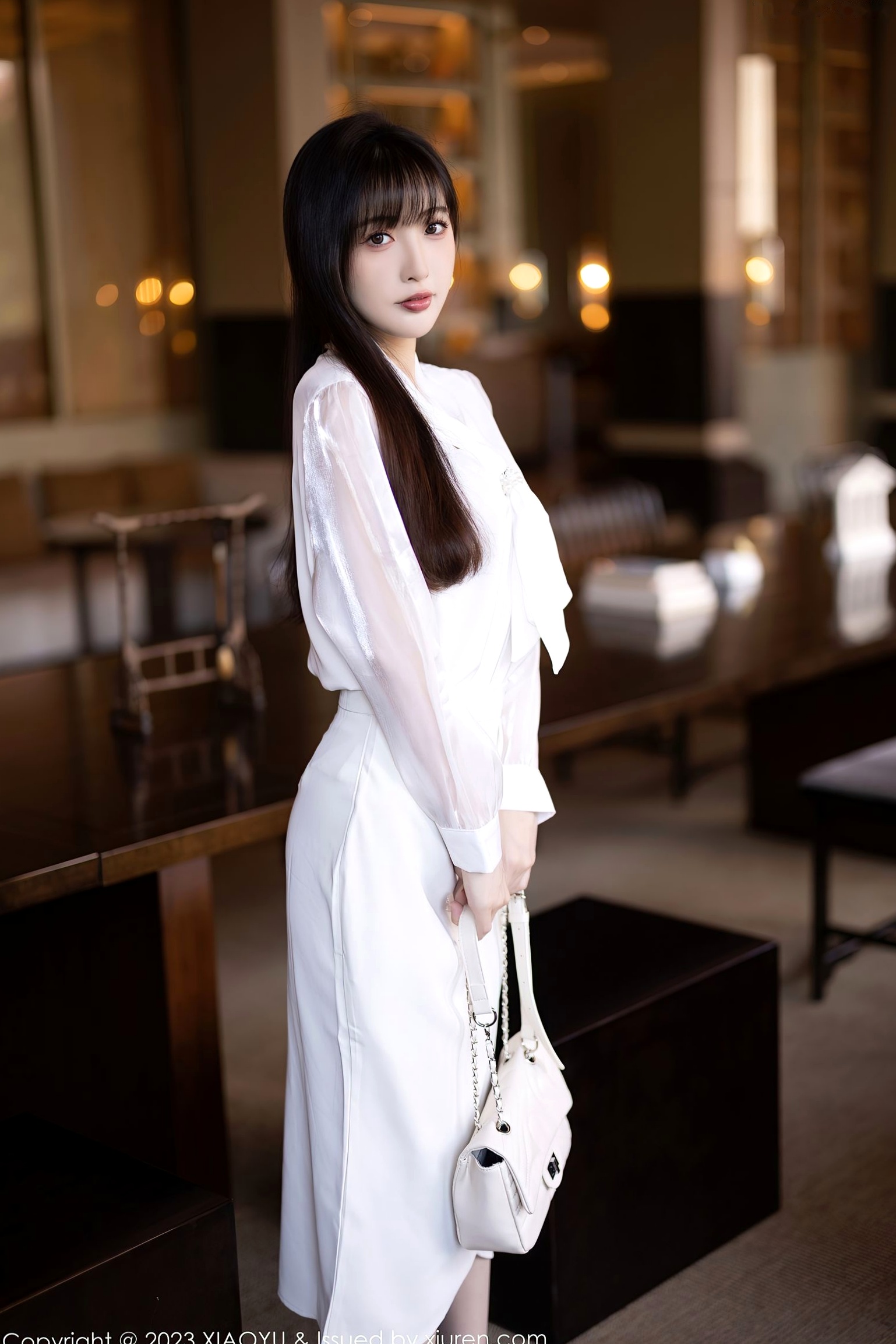 XiaoYu语画界-1088-林星阑-室内私房诱惑-白色连衣长裙与性感内衣-气质御女郎写真-2023.08.09