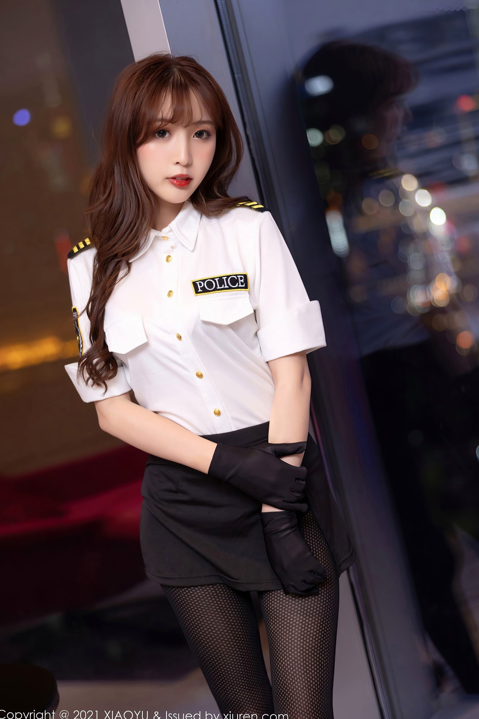 XiaoYu语画界-631-林星阑-纯白魅惑制服黑丝-办公室私房写真-2021.10.13