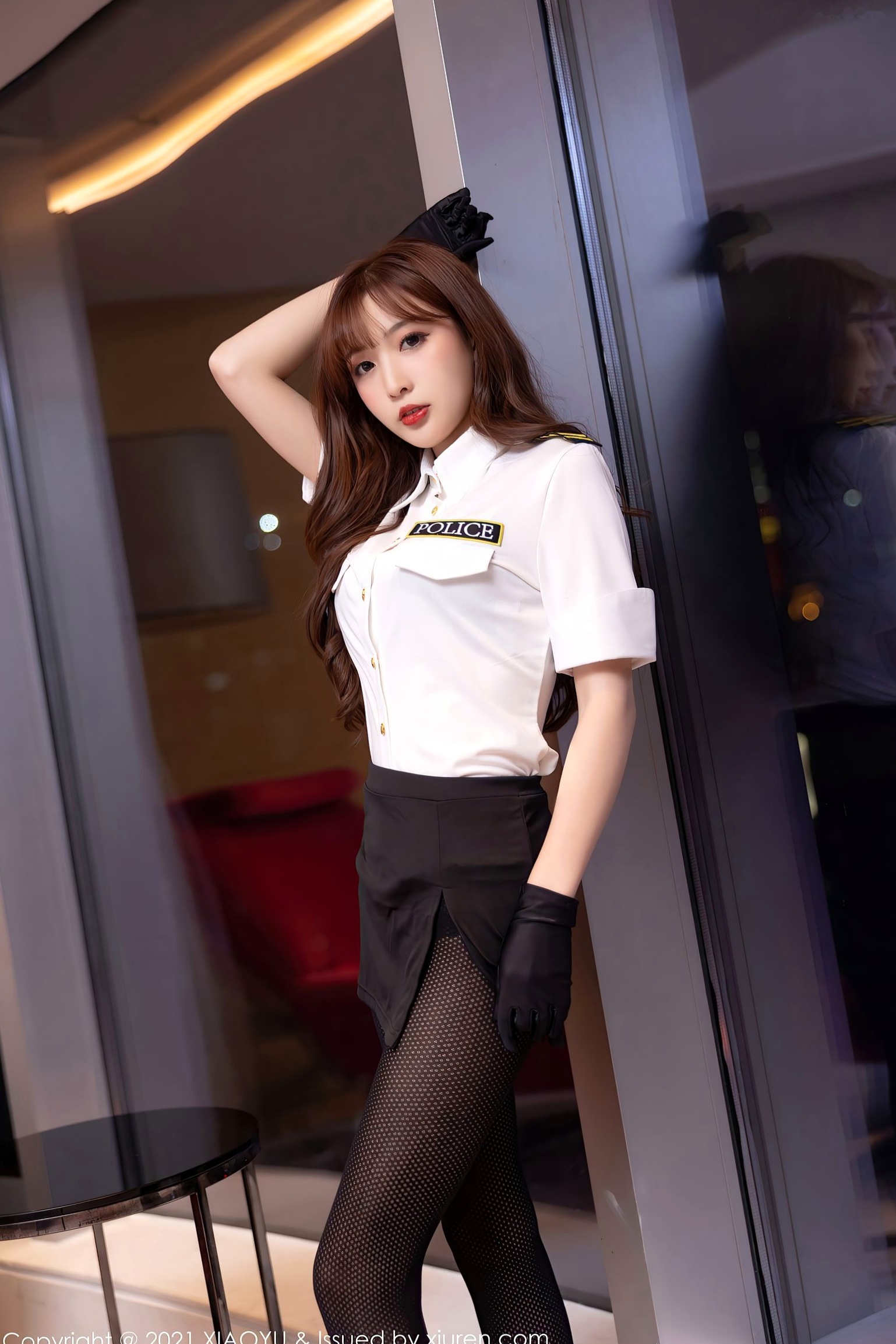XiaoYu语画界-631-林星阑-纯白魅惑制服黑丝-办公室私房写真-2021.10.13