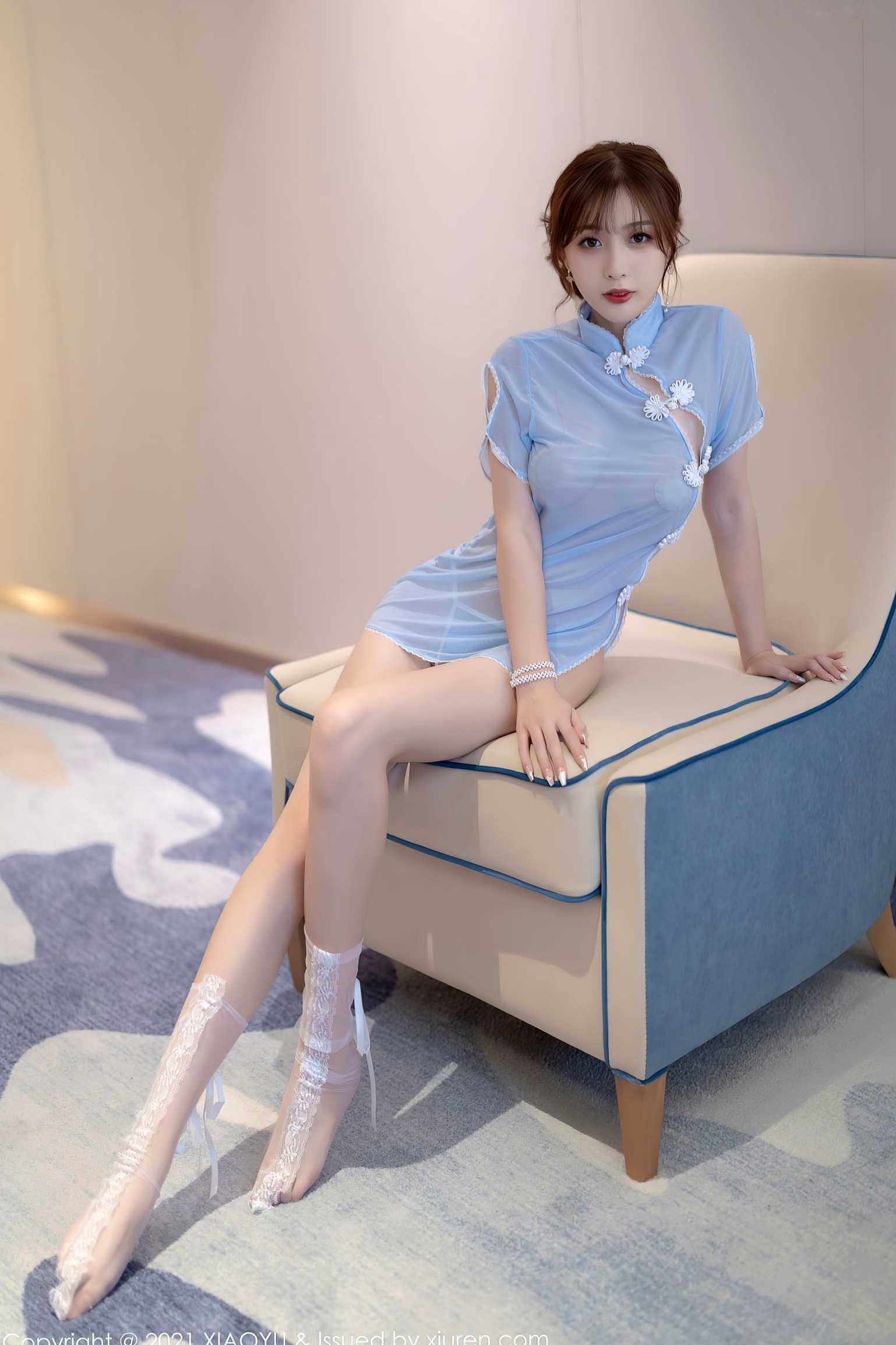 XiaoYu语画界-594-林星阑:轻薄透视古韵旗袍诱惑,唯美私房写真,极致曼妙曲线尽显,2021.08.17