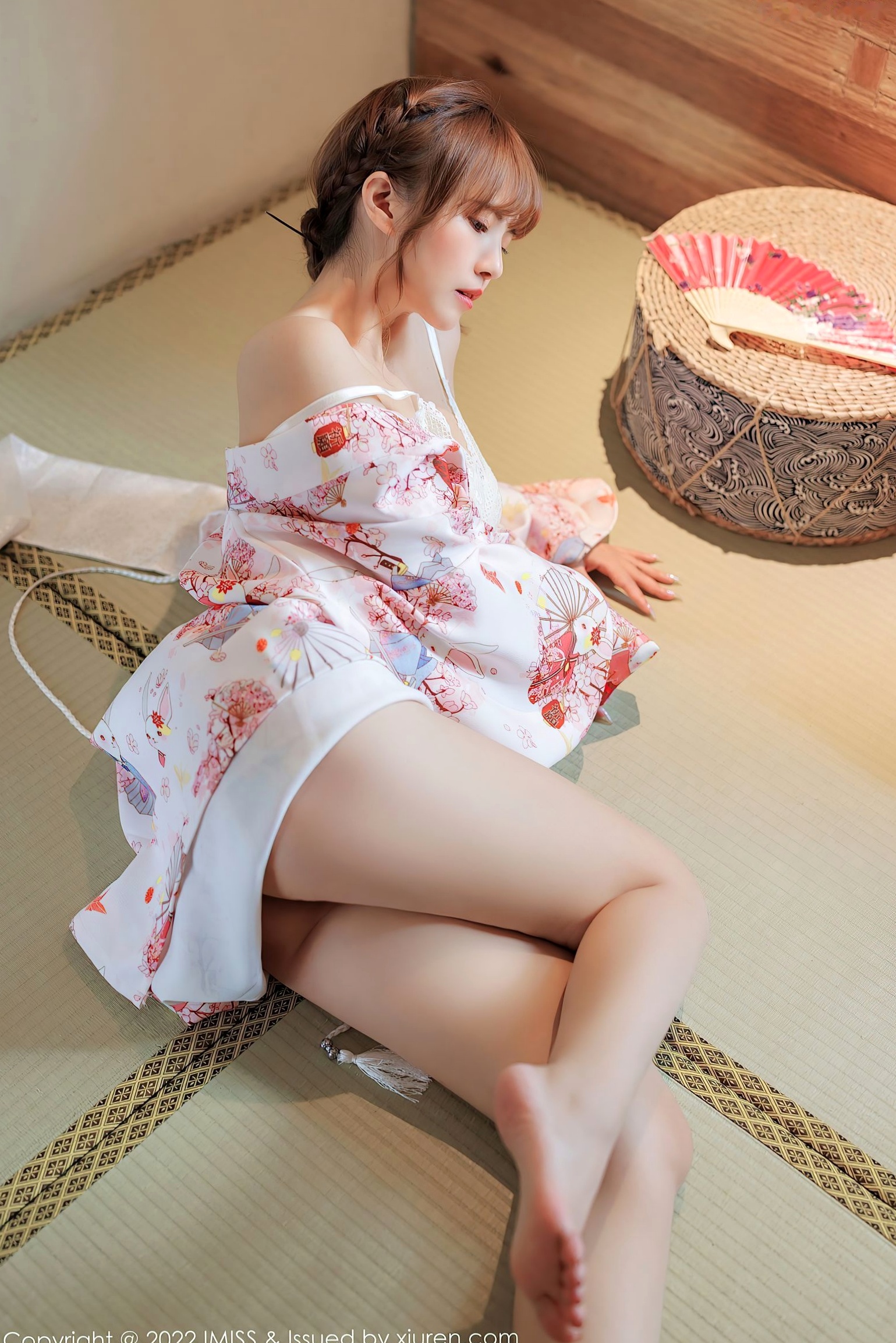 IMiss爱蜜社-676-张思允Nice-日系樱花和服私房写真,清新碎花内衣旅拍,演绎梦幻少女唯美大片