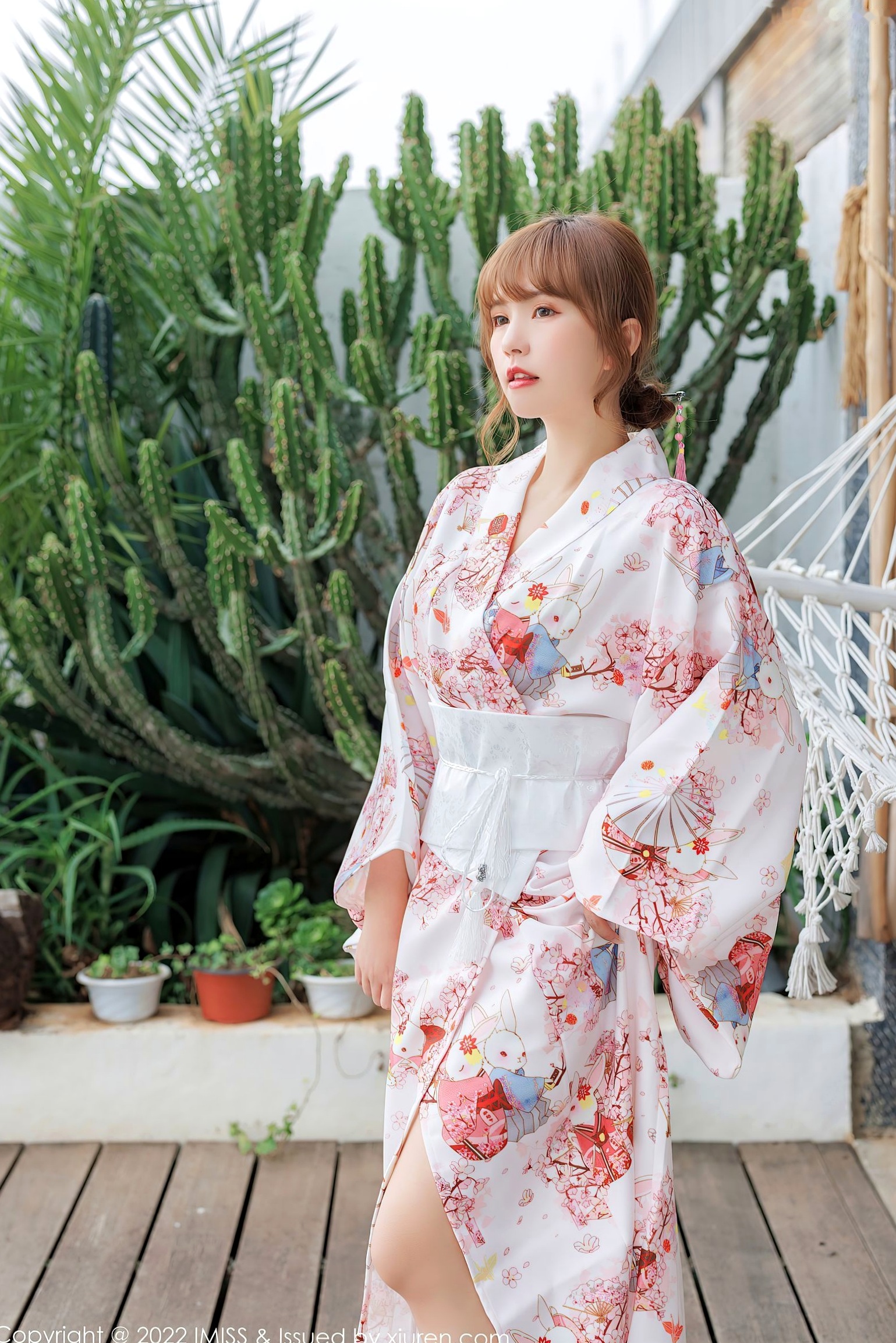 IMiss爱蜜社-676-张思允Nice-日系樱花和服私房写真,清新碎花内衣旅拍,演绎梦幻少女唯美大片