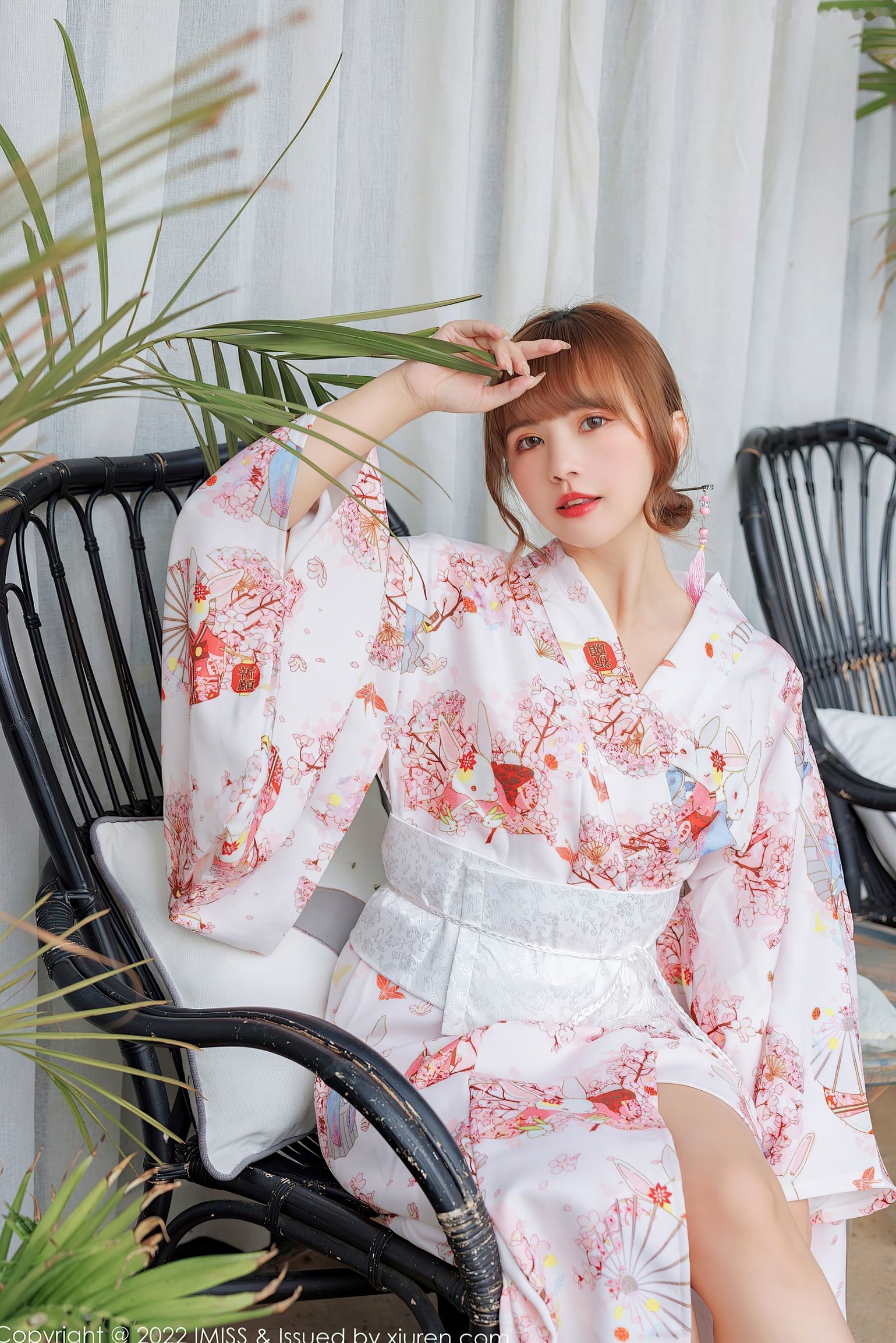 IMiss爱蜜社-676-张思允Nice-日系樱花和服私房写真,清新碎花内衣旅拍,演绎梦幻少女唯美大片