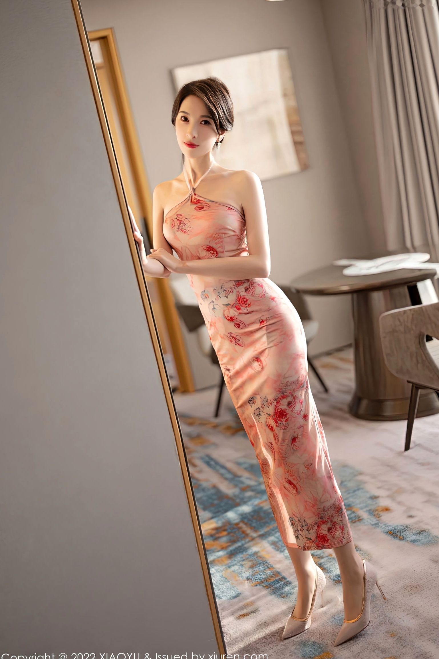 XiaoYu语画界-891-林乐一-白色聚拢内衣搭配透明吊带袜极致柔情私房诱惑写真