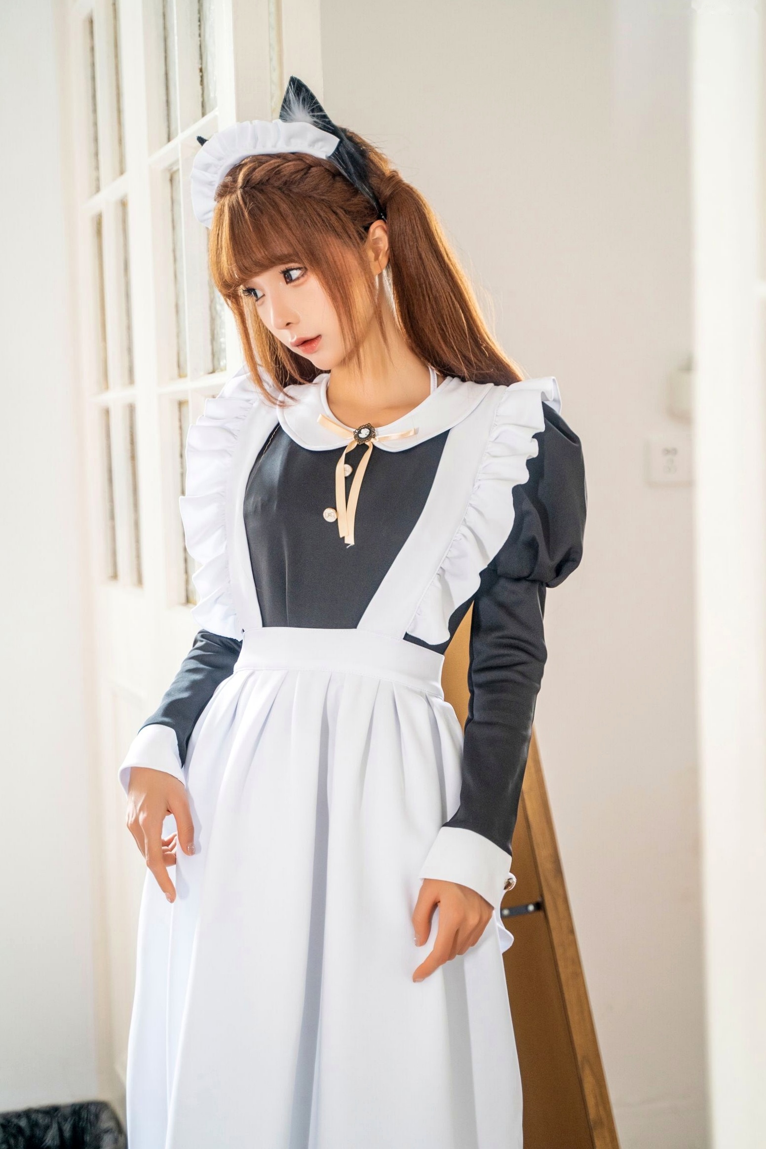 蠢沫沫-私人女仆猫耳双马尾女仆装性感比基尼私房写真