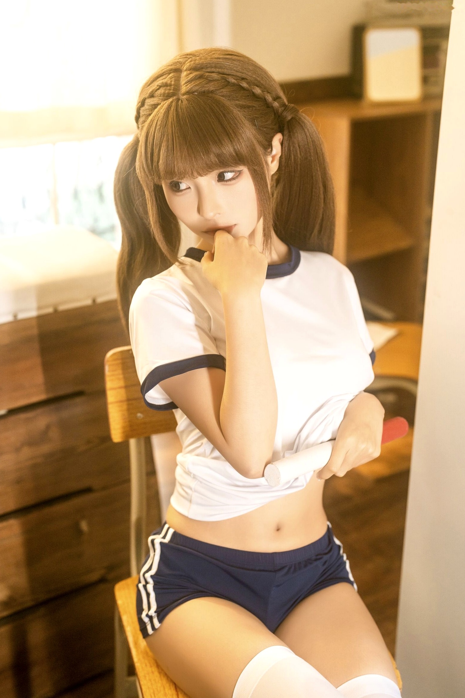 蠢沫沫-《体操室》日系体操服绳艺诱惑写真大尺度角色扮演
