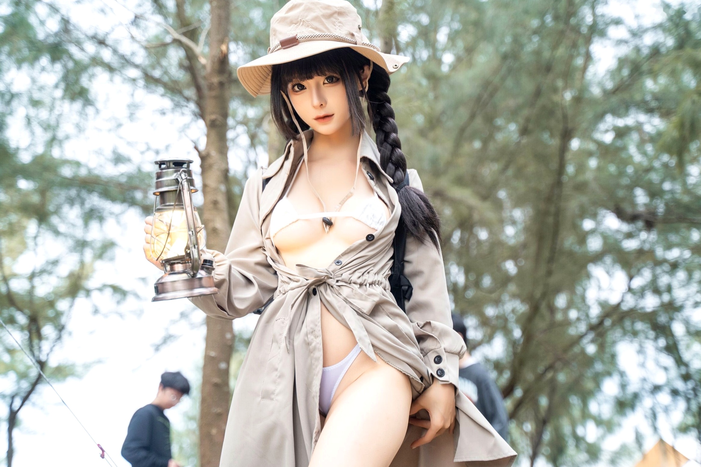 蠢沫沫-露营户外探险,童颜巨乳比基尼私房写真,帐篷里的极致诱惑