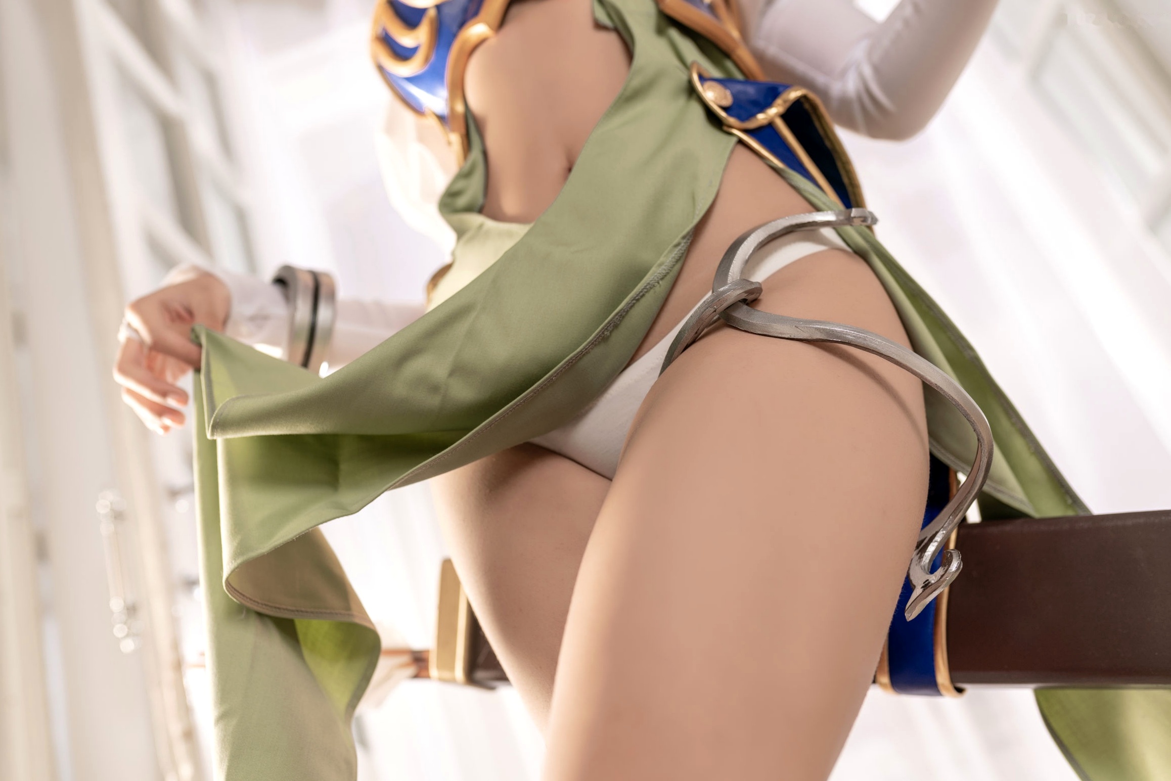 蠢沫沫-104-精灵村-第一村人-绝美cosplay奇幻精灵战袍修身性感弓箭手写真