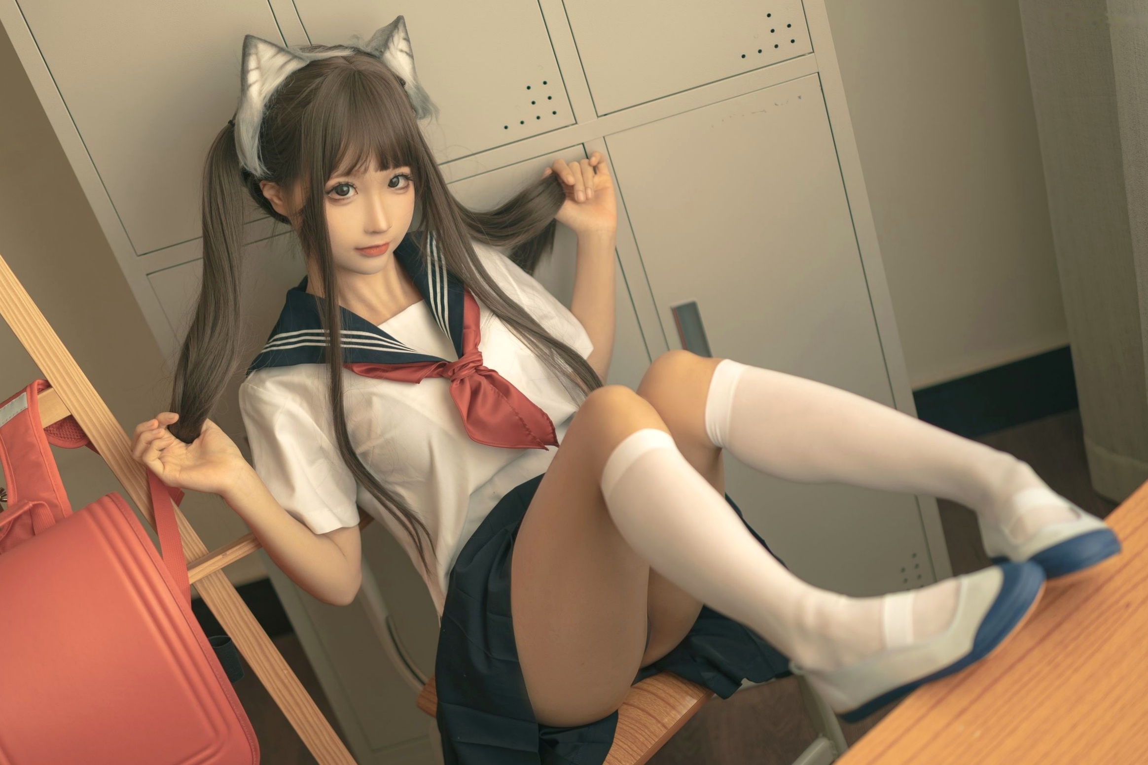 蠢沫沫-143-放学后-School-Kitty,精选校服制服角色扮演私房摄影作品,展现纯欲诱惑与极致魅力