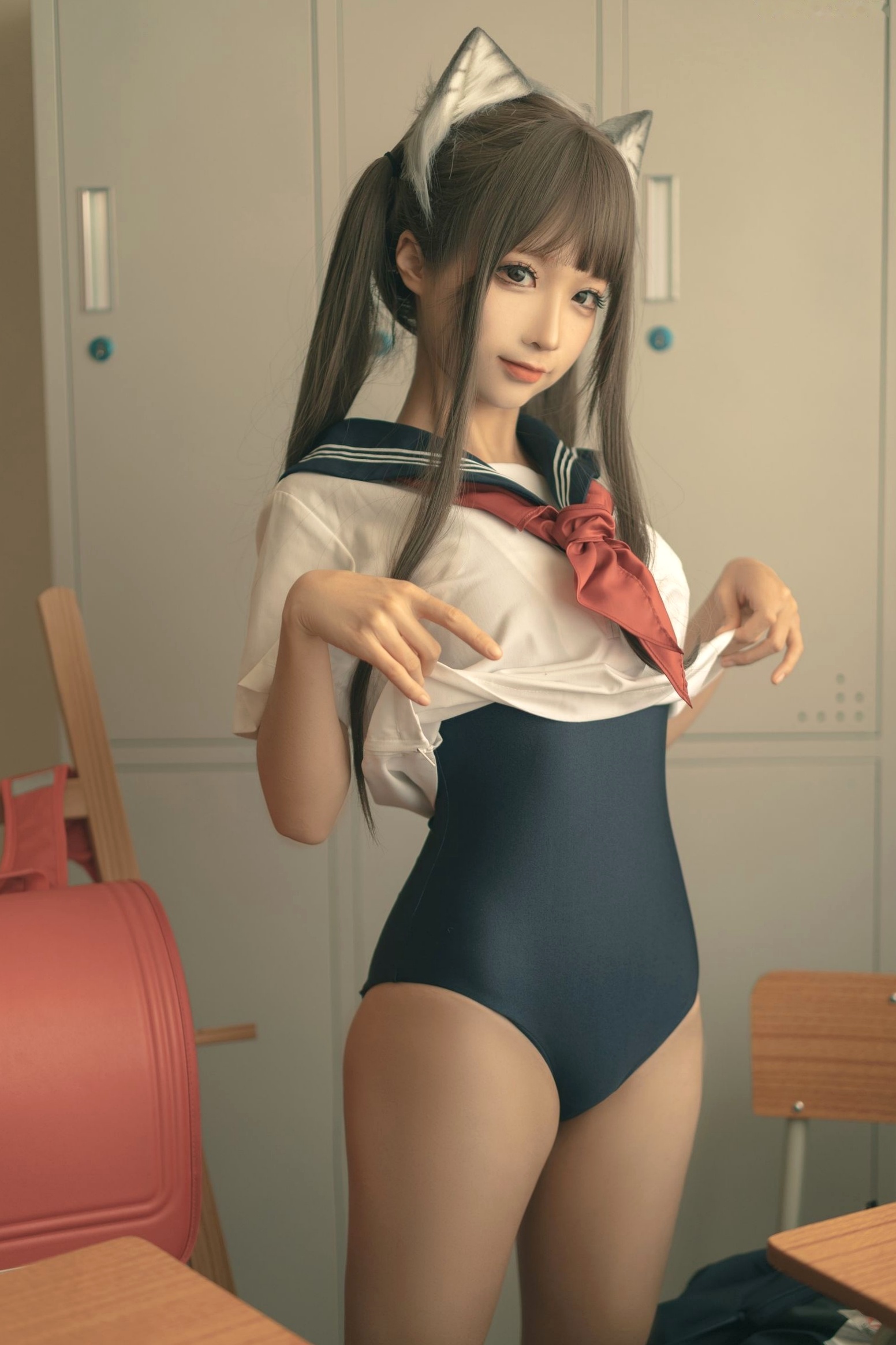 蠢沫沫-143-放学后-School-Kitty,精选校服制服角色扮演私房摄影作品,展现纯欲诱惑与极致魅力