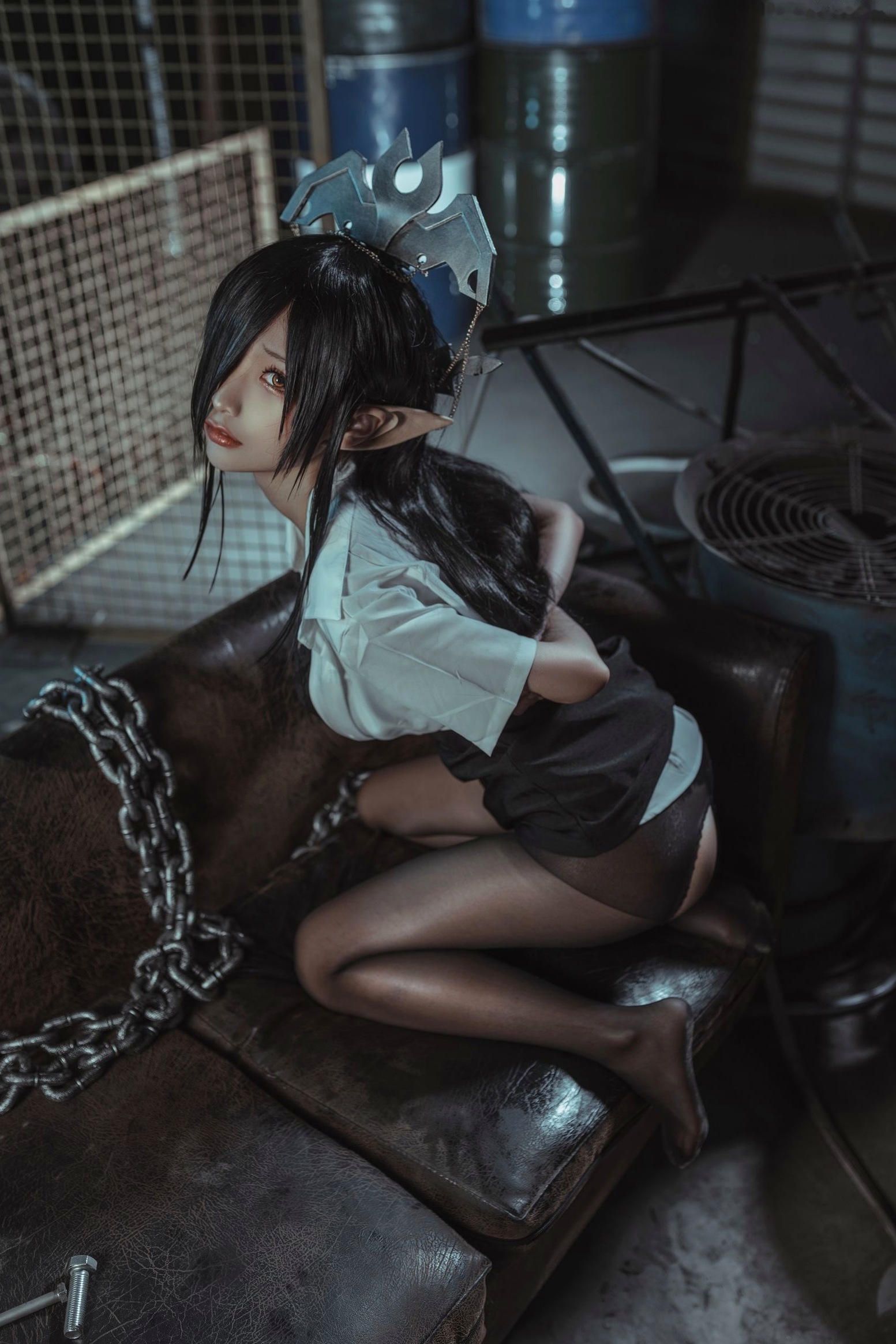 蠢沫沫黑兽精灵Cosplay,暗黑女王风极致诱惑,高清人像写真套图大赏