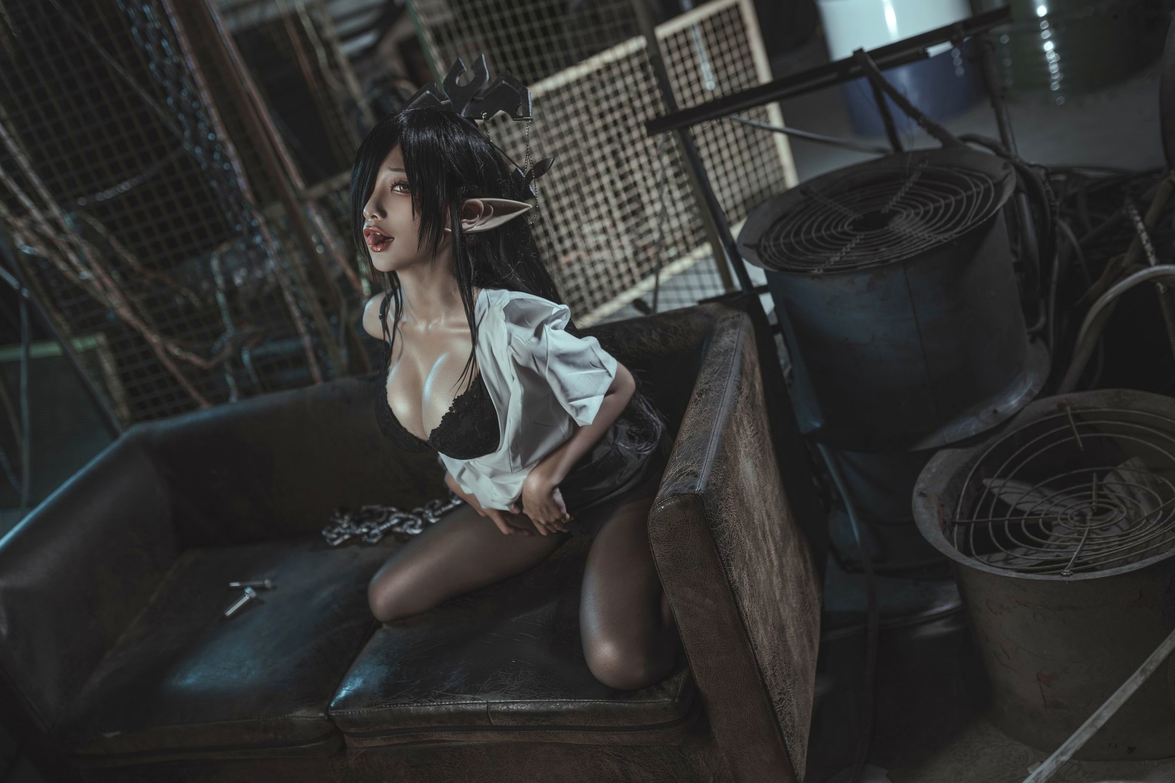蠢沫沫黑兽精灵Cosplay,暗黑女王风极致诱惑,高清人像写真套图大赏