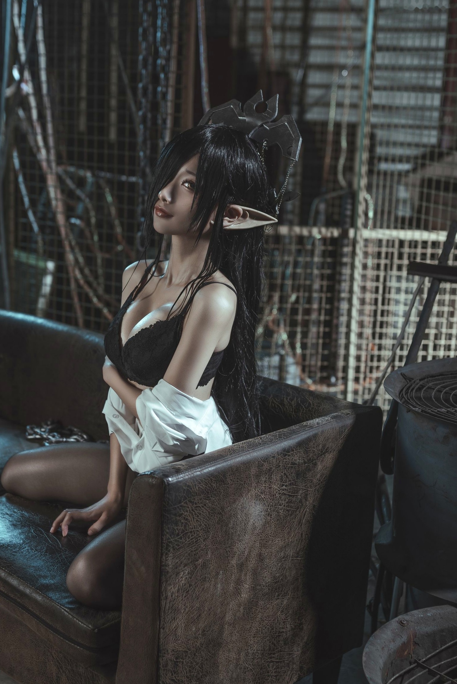 蠢沫沫黑兽精灵Cosplay,暗黑女王风极致诱惑,高清人像写真套图大赏