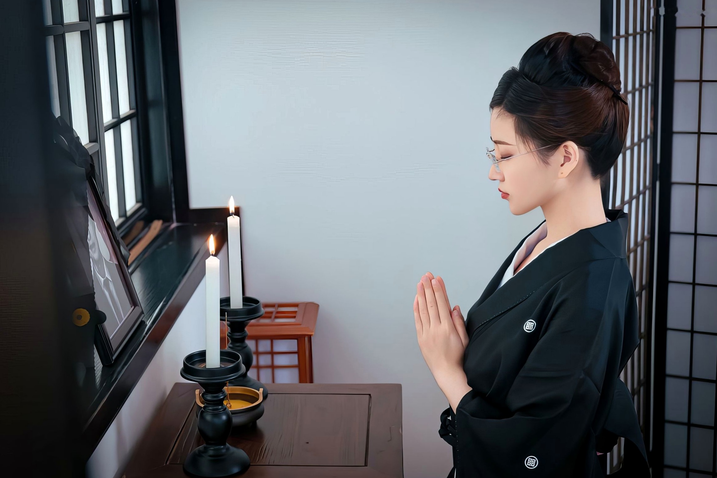 年年-未亡人角色扮演,极品诱惑私房照,日式典雅与别样性感风,氛围感十足