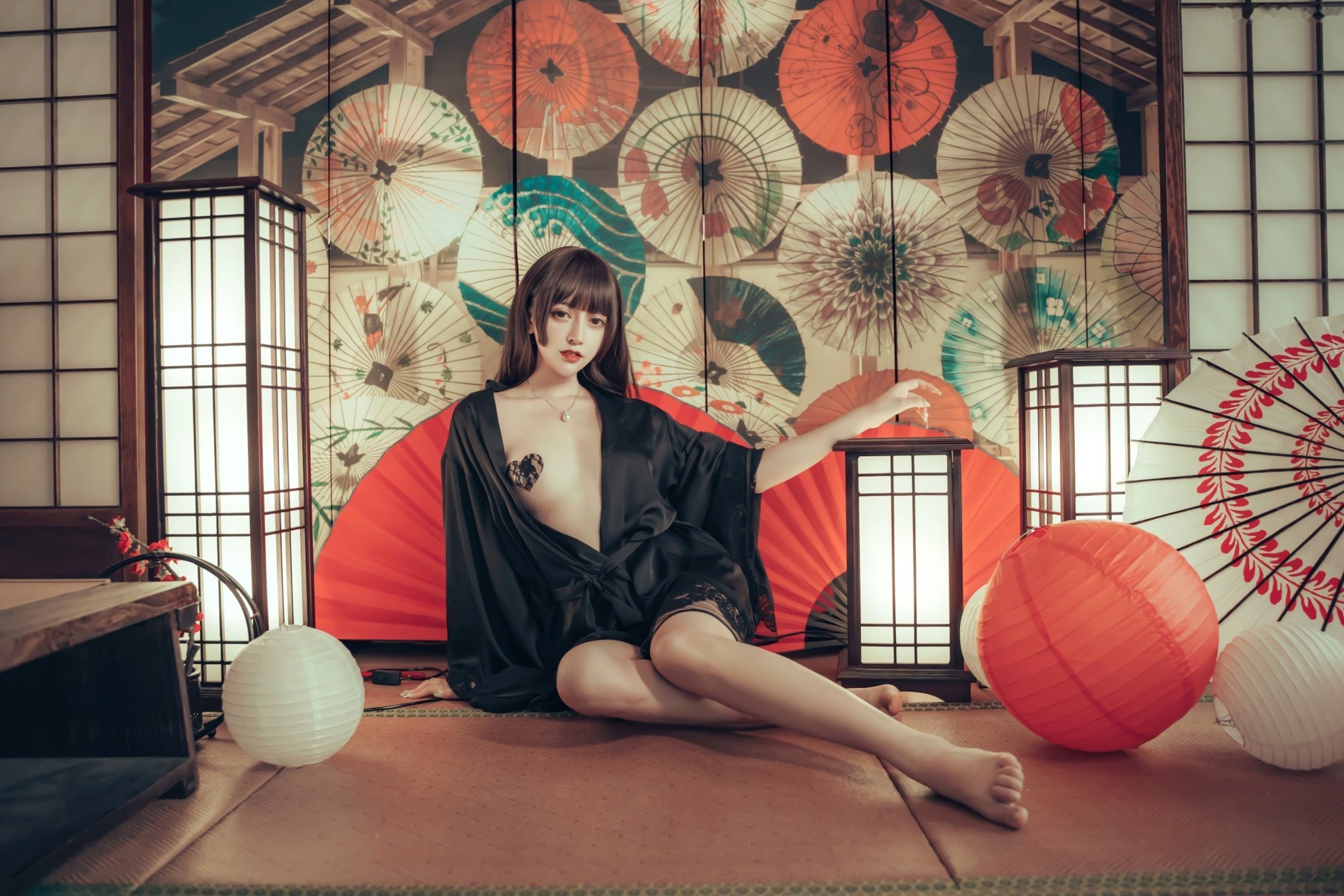 过期米线线喵-088-和风浴衣写真:暗黑系日式私房,高冷妩媚的性感诱惑,展现绝美身材曲线