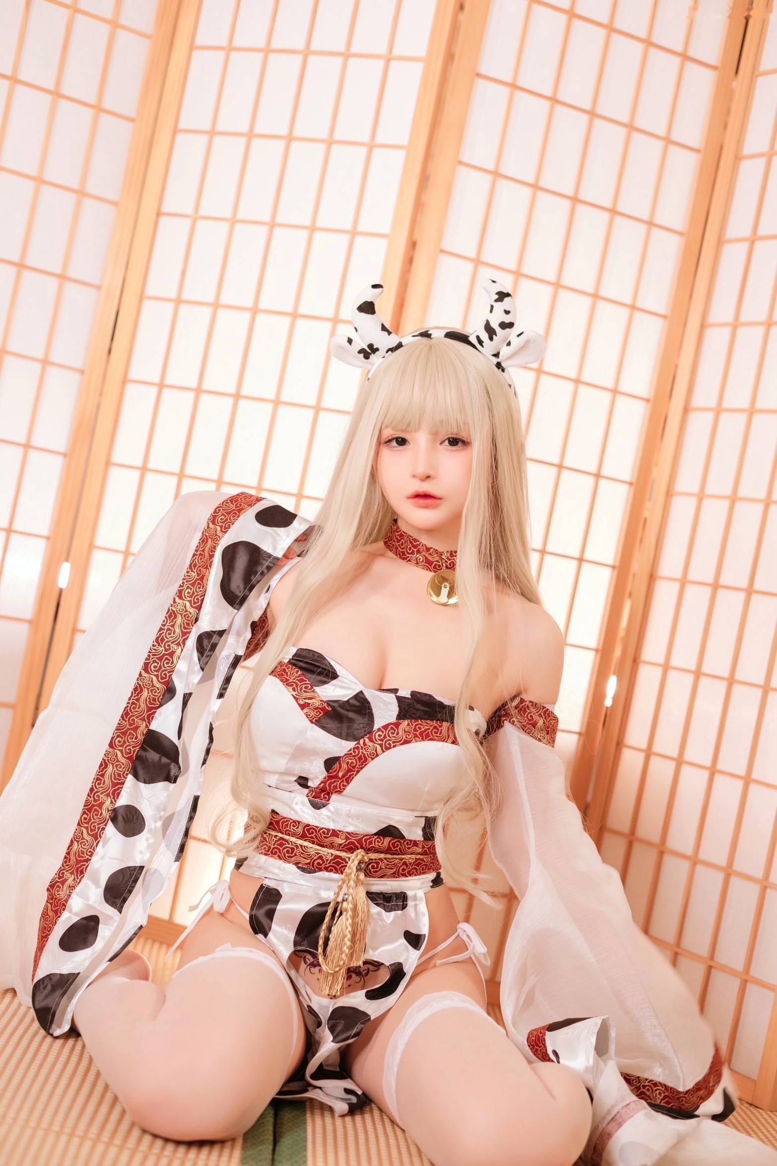 桜井宁宁-043-奶牛娘角色扮演写真,和风私房诱惑,极致身材曲线,纯欲脸蛋,高颜值极品女神大尺度美图