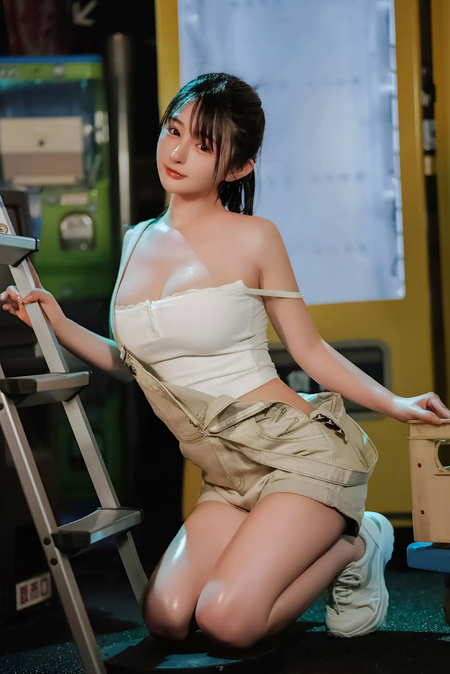 桜井宁宁 - 失眠冲剂,极致湿身诱惑,白色背心与牛仔装下的性感私房写真