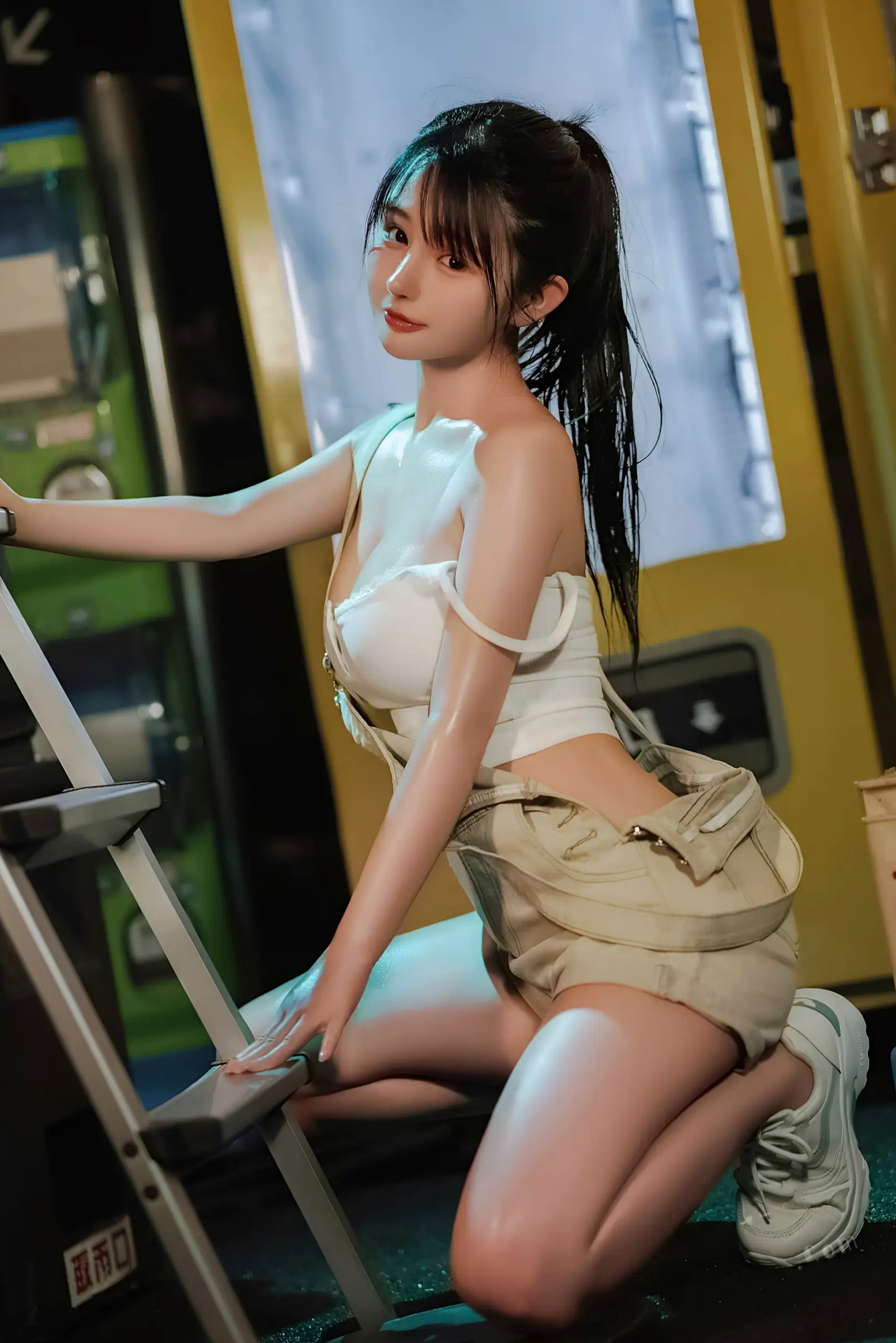 桜井宁宁 - 失眠冲剂,极致湿身诱惑,白色背心与牛仔装下的性感私房写真