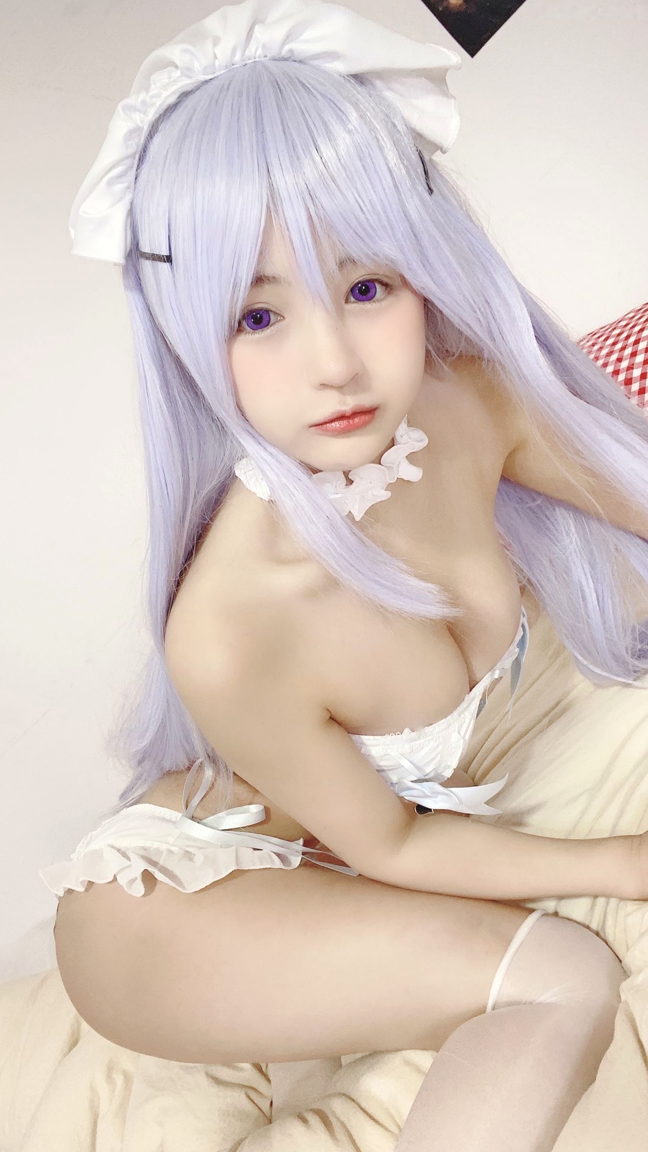桜井宁宁-017-萝莉型女仆私房写真,梦幻紫发二次元少女性感诱惑美图